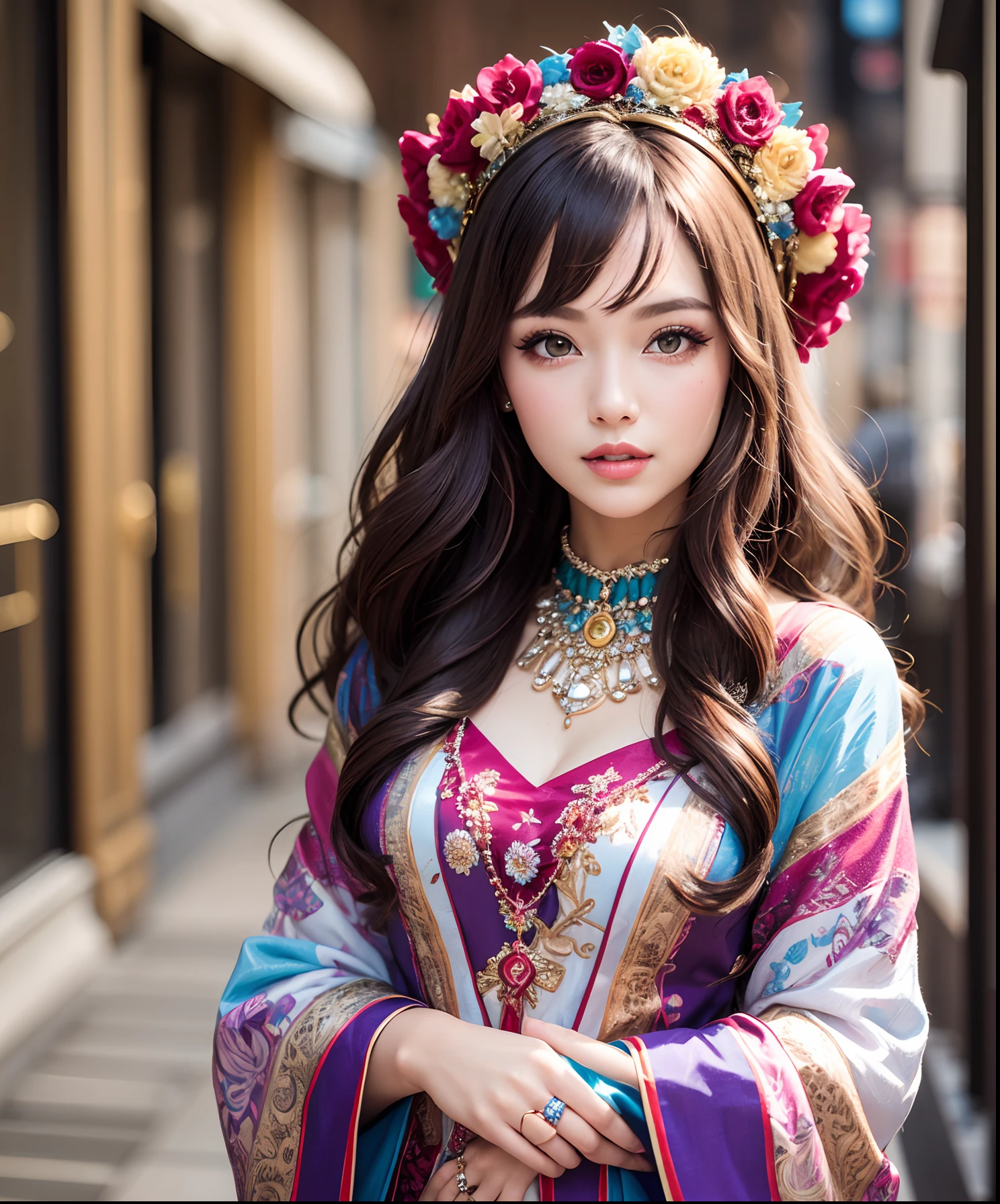 Just rocking this fabulous headpiece like a true fashionista! 💁‍♀️✨ Tradition meets style, and I'm loving every moment of it. 

. --auto --s2
