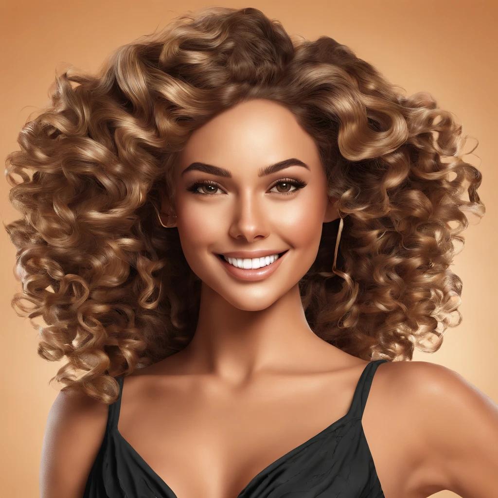 23-year-old woman with tanned skin and sexy dress, (Seductive look and voluminous curly hair and happy expression in a sensual pose), Contexte estival, corps entier entier, Peau et bronzage parfaits, Ombrage faible, delicate face, golden skin( Realstic, Dynamique, Sensuel, Point focal, tranchant), boucles blondes, sexy, detailed skin, realistic skin texture, sourire charmant
