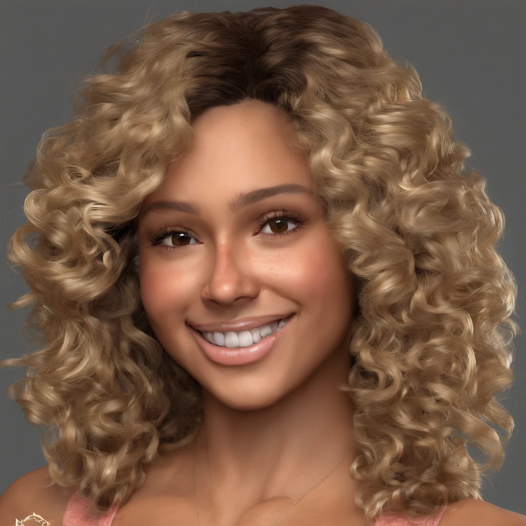23-year-old woman with tanned skin and sexy dress, (Seductive look and voluminous curly hair and happy expression in a sensual pose), Contexte estival, corps entier entier, Peau et bronzage parfaits, Ombrage faible, delicate face, golden skin( Realstic, Dynamique, Sensuel, Point focal, tranchant), boucles blondes, sexy, detailed skin, realistic skin texture, sourire charmant