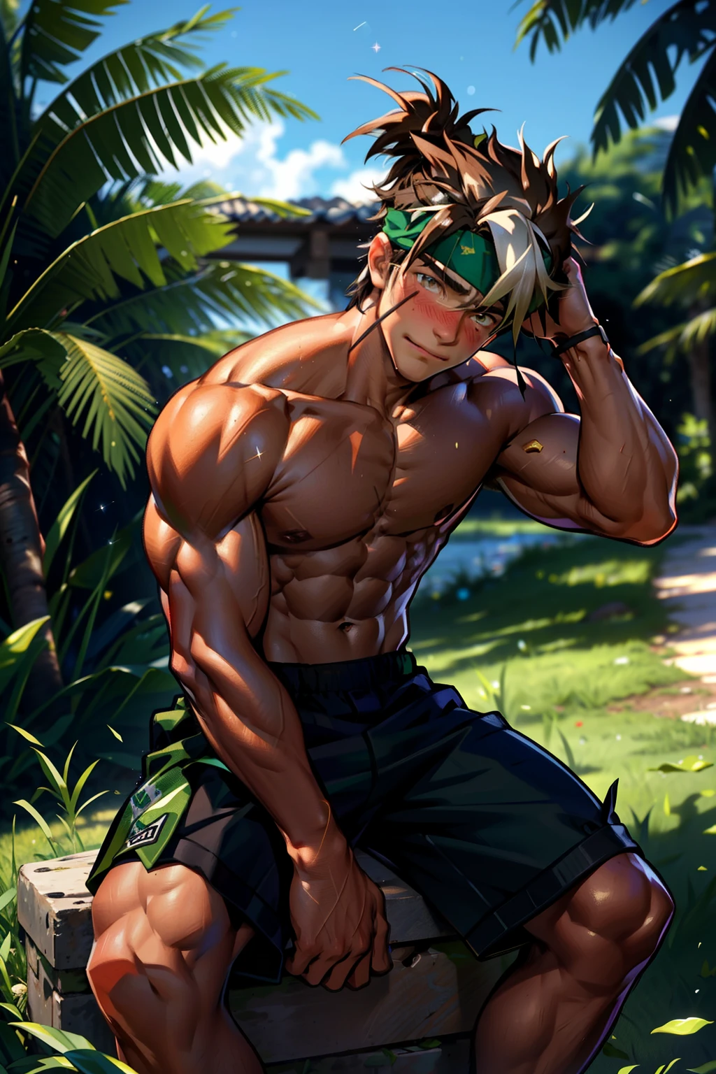 Muscle naked elf big bulge, Mature, male, gorgeous body, sparkly skin, wet body, Nude, spreads legs, pendant,