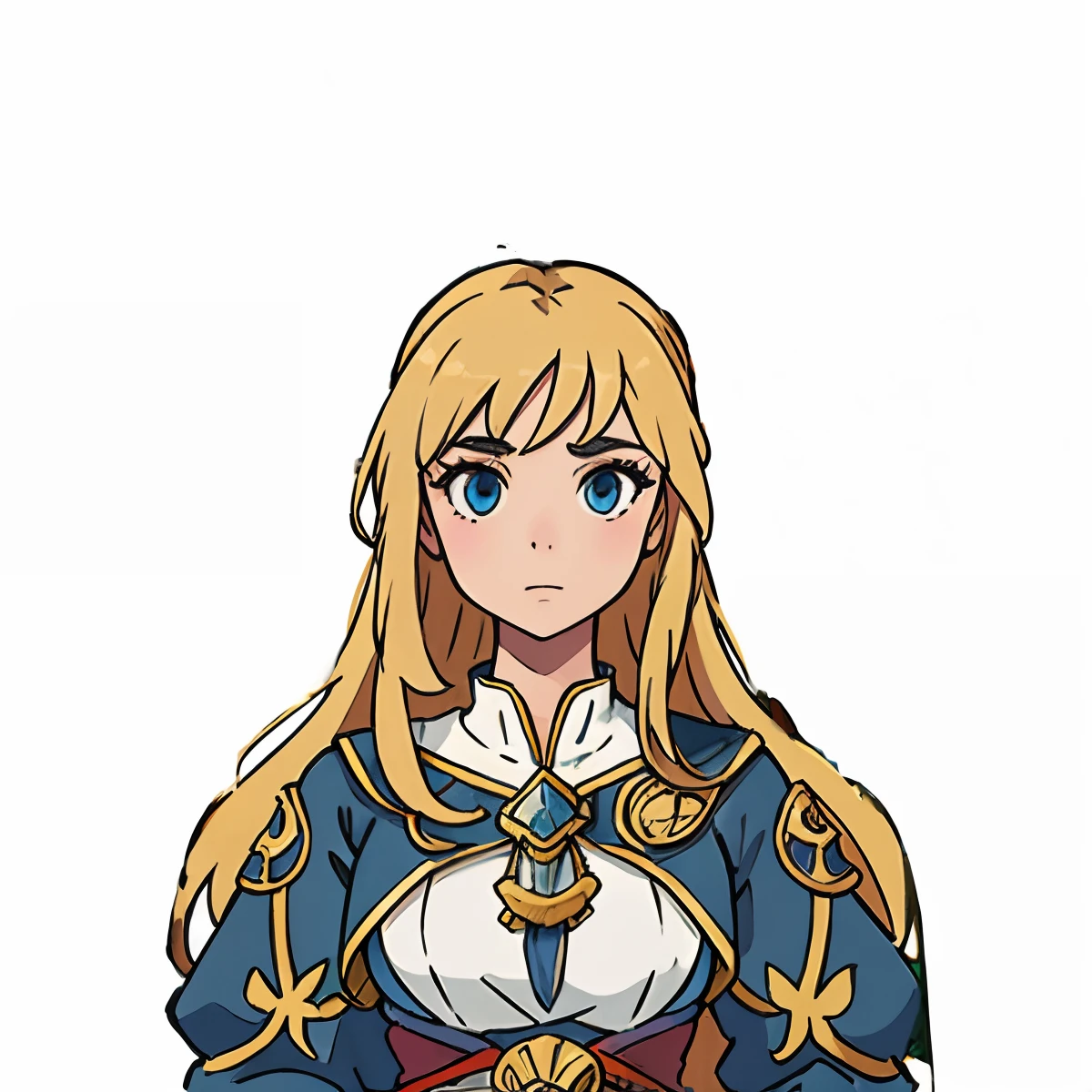 Retrato de uma Mklher bomita usando roupas medievais, estilo anime.
