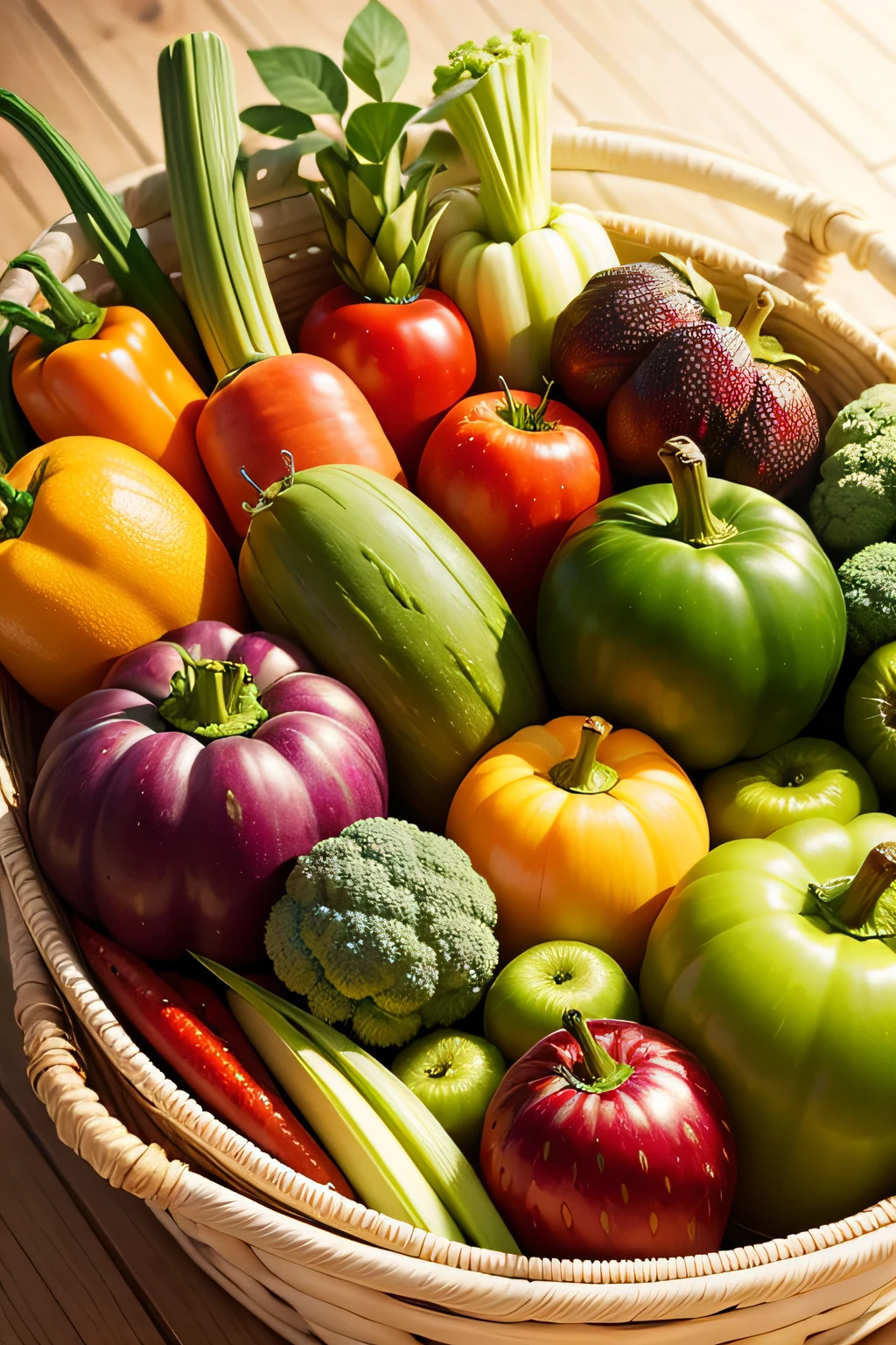 plenty of vegetables and fruits