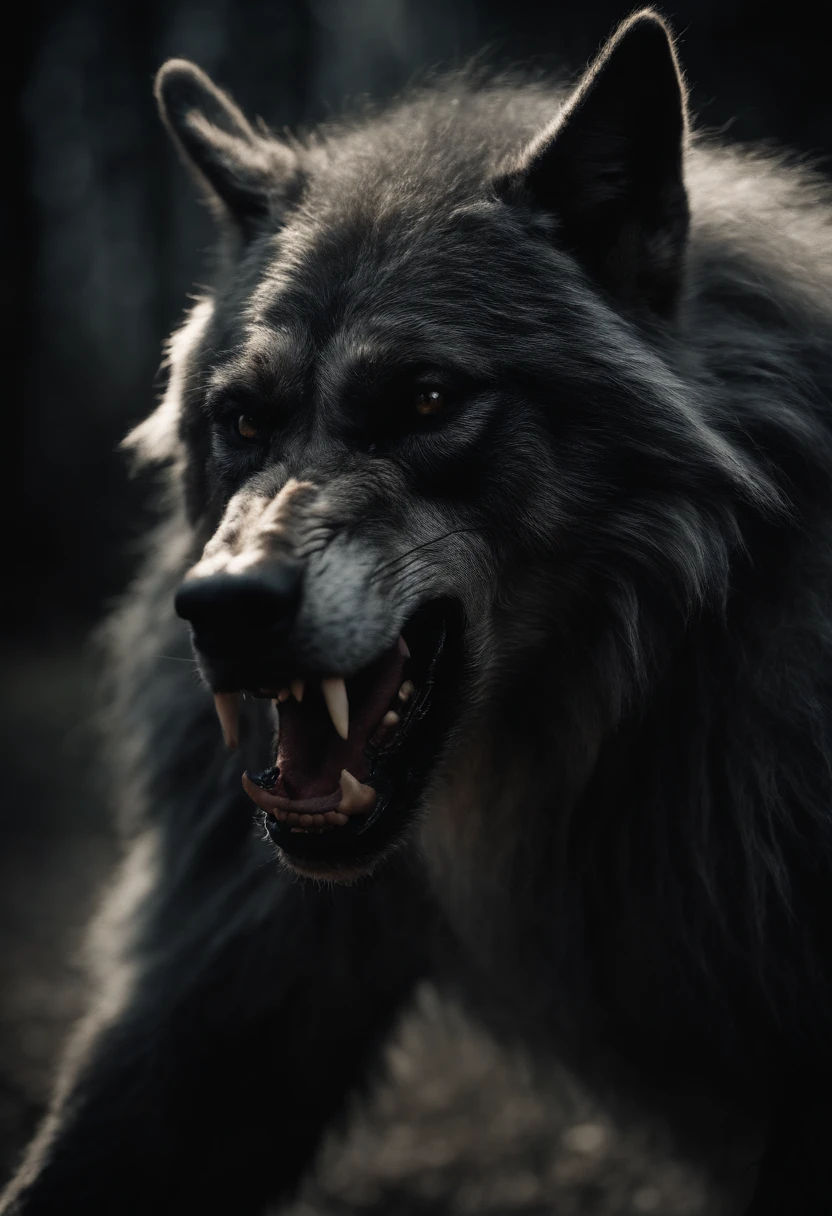 Grey furred werewolf