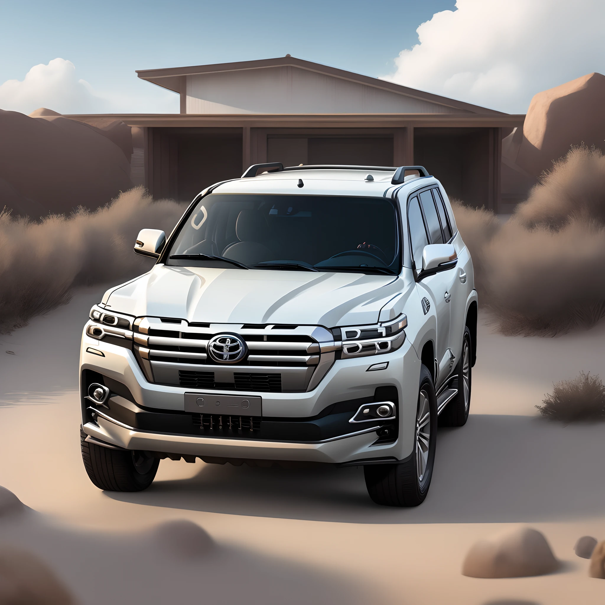 Toyota Land Cruiser Prado 2022, white color, reality, 8k