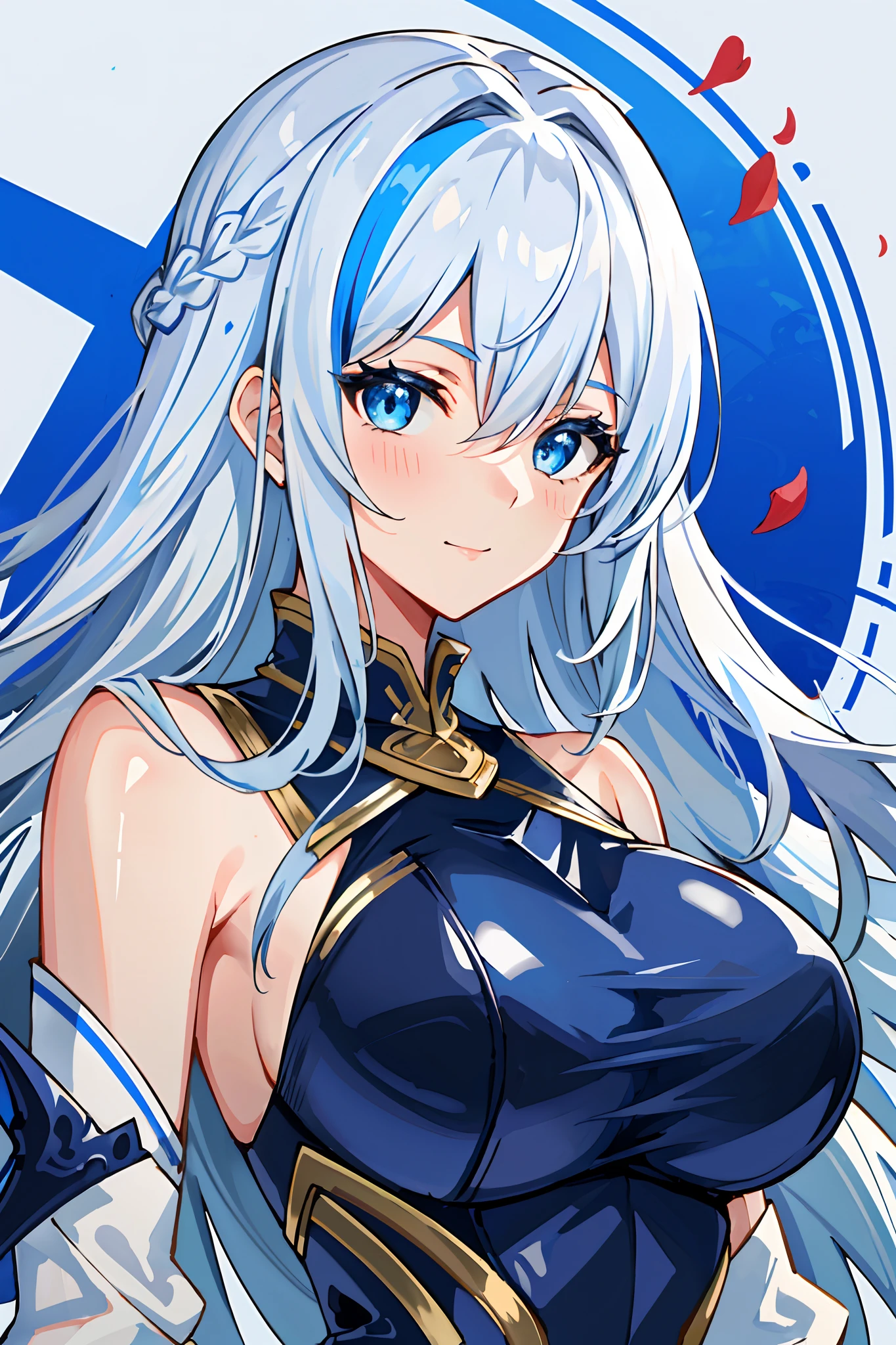 （masterpiece）、(highest quality)、((Super detailed))、(super delicate)、cute、Pastel colors hair、beautiful breasts、Gorgeous、fantastic sea of stars、Gold, silver, and deep blue sailor suit