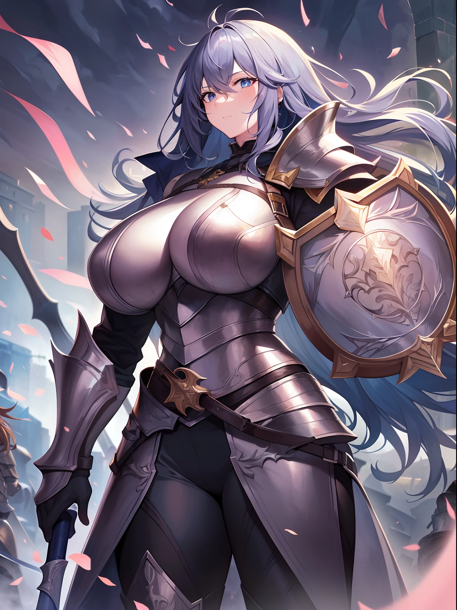Outrageous resolution、masterpiece++、top-quality++、ultra-definition++、ultra-definition++、4k++、8k++、from side、(Background Focus)++、((1)))+++A knight wielding a giant shield who protects her friends behind her despite scars on her armor on the battlefield where a clothed woman destroys a city Praise、A knight who uses a huge shield to protect his friends behind him despite scars on his armor on the battlefield runes、A knight who uses a huge shield to protect his friends behind him despite scars on his armor on the battlefield magia、A knight wielding a giant shield who protects his comrades behind him despite scars on his full-body armor on the battlefield flying above 、A knight who uses a huge shield to protect his friends behind him despite scars on his armor on the battlefield married woman、A knight who uses a huge shield to protect his friends behind him despite scars on his armor on the battlefield president、Detailed contemporary art、Contemporary Art Style、A knight wielding a giant shield who protects his friends behind him despite scars on his armor on the beautiful modern battlefield the witch、A knight who uses a huge shield to protect his friends behind him despite scars on his armor on the battlefield college aged、Contemporary Art Behans、A knight who uses a huge shield to protect his friends behind him despite scars on his armor on the battlefield High school students、A knight wielding a giant shield who protects his friends behind him despite scars on his armor on a beautiful battlefield Female Jay、A knight wielding a giant shield who protects his friends behind him despite scars on his armor on a shiny floating battlefield shards、A knight who uses a huge shield to protect his friends behind him despite scars on his armor on the battlefield 、 A knight wielding a giant shield who protects his comrades behind him despite scars on his armor on a dazzling battlefield spark of light、A knight who uses a huge shield to protect his friends behind him despite scars on