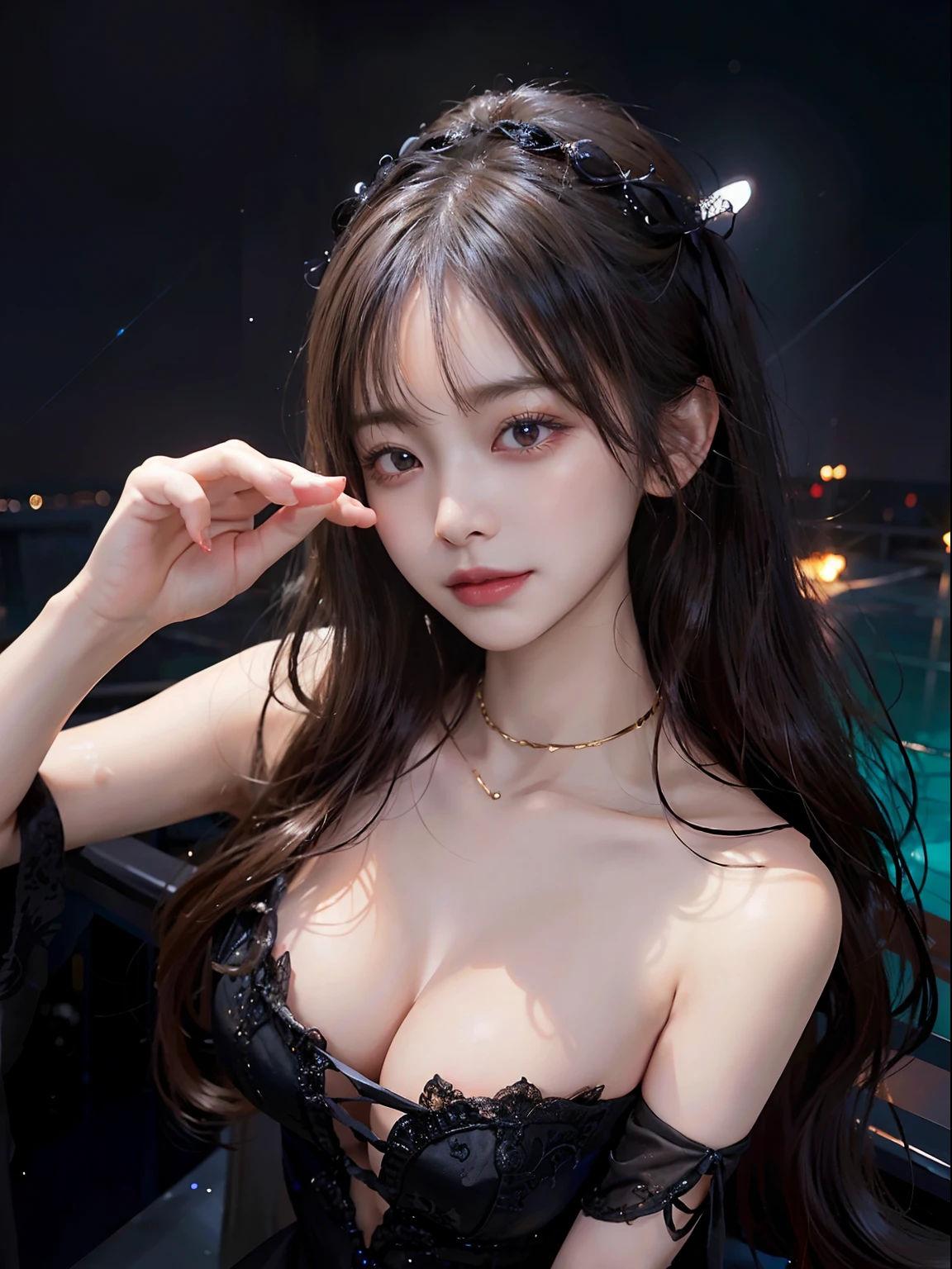 This beautiful girl is、It has a seductive charm、Its beauty is magical beyond words。Her skin is、milky silky smooth and、It's so soft and beautiful that it makes you hesitate to touch it。Her eyes are deep、In seductive black、There is a depth of abyss。Their eyes were like constellations in the night sky.、Brilliance will appear even in dreams。
Her hair is pitch black、It has a luster that shines in the dark night.、Even tracing with your finger will be a sensual experience。Her lips moisturize seductively、Smiling all the time is part of her charm。The way it is dressed is sexy、Beautifully emphasizes skin、Captivating the viewer。
Personality is full of confidence、Bohemian and charming。She knows her charm and、People who use their charm々Attracts。