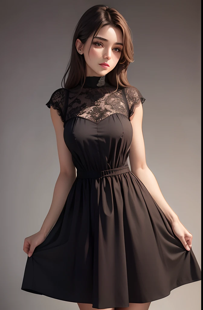 1 mulher, vestido longo