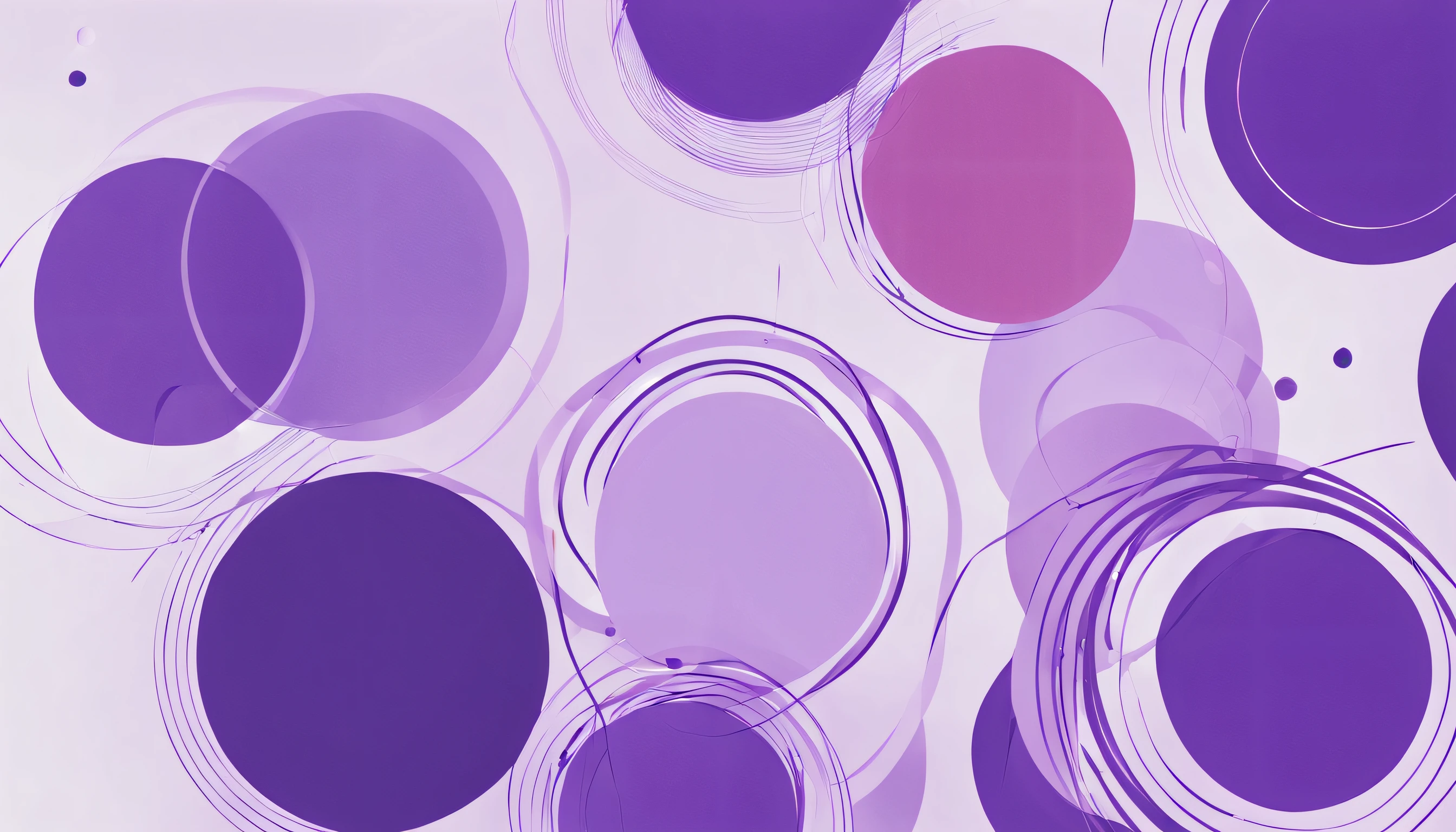 (best quality,4k,8k,highres,masterpiece:1.2), overlapping randomized of dozens of lines of circles with various thicknesses (purple,lilac), minimal flat vibrant colors, abstract art, soft lighting, minimal, geometric