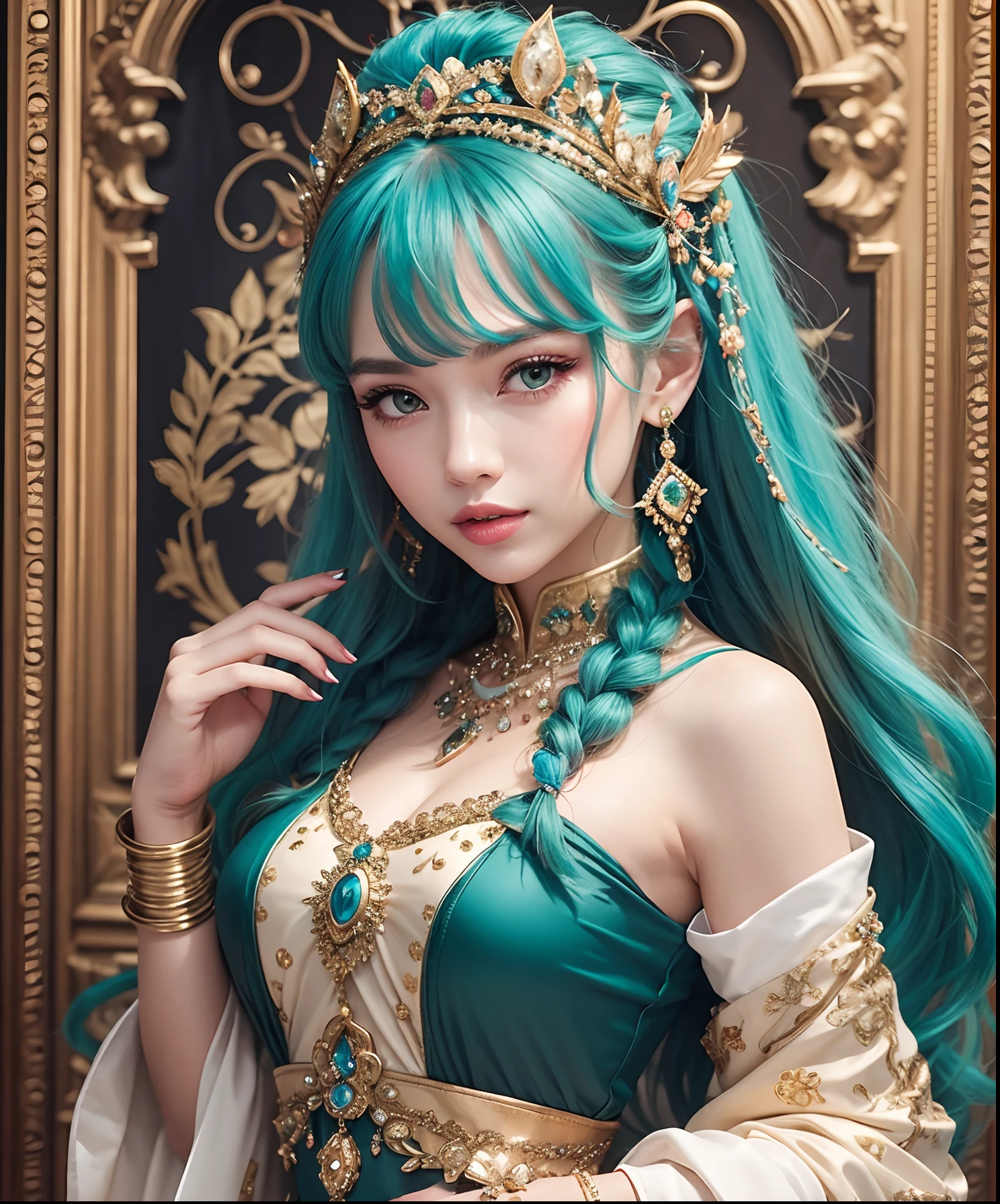 Just rocking this fabulous headpiece like a true fashionista! 💁♀️✨ Tradition meets style, and I'm loving every moment of it.
. --auto --s2