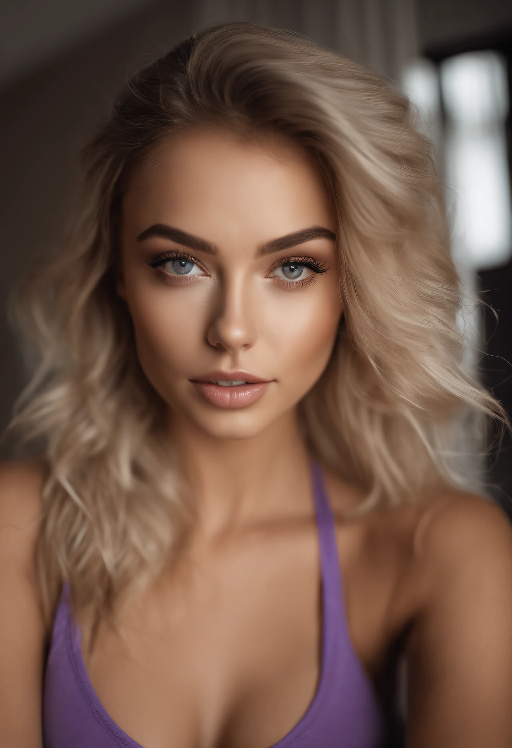 woman with matching tank top and panties, fille sexy aux yeux bleus, Portrait Sophie Mudd, Portrait de Corinna Kopf, cheveux blonds et grands yeux, selfie of a young woman, Les yeux dans la chambre, Violet Myers, ohne Maquillage, maquillage naturel, Look directly into the camera, Visage avec Artgram, dezentes Maquillage, Superbe photo du corps entier, dans la chambre, Fission