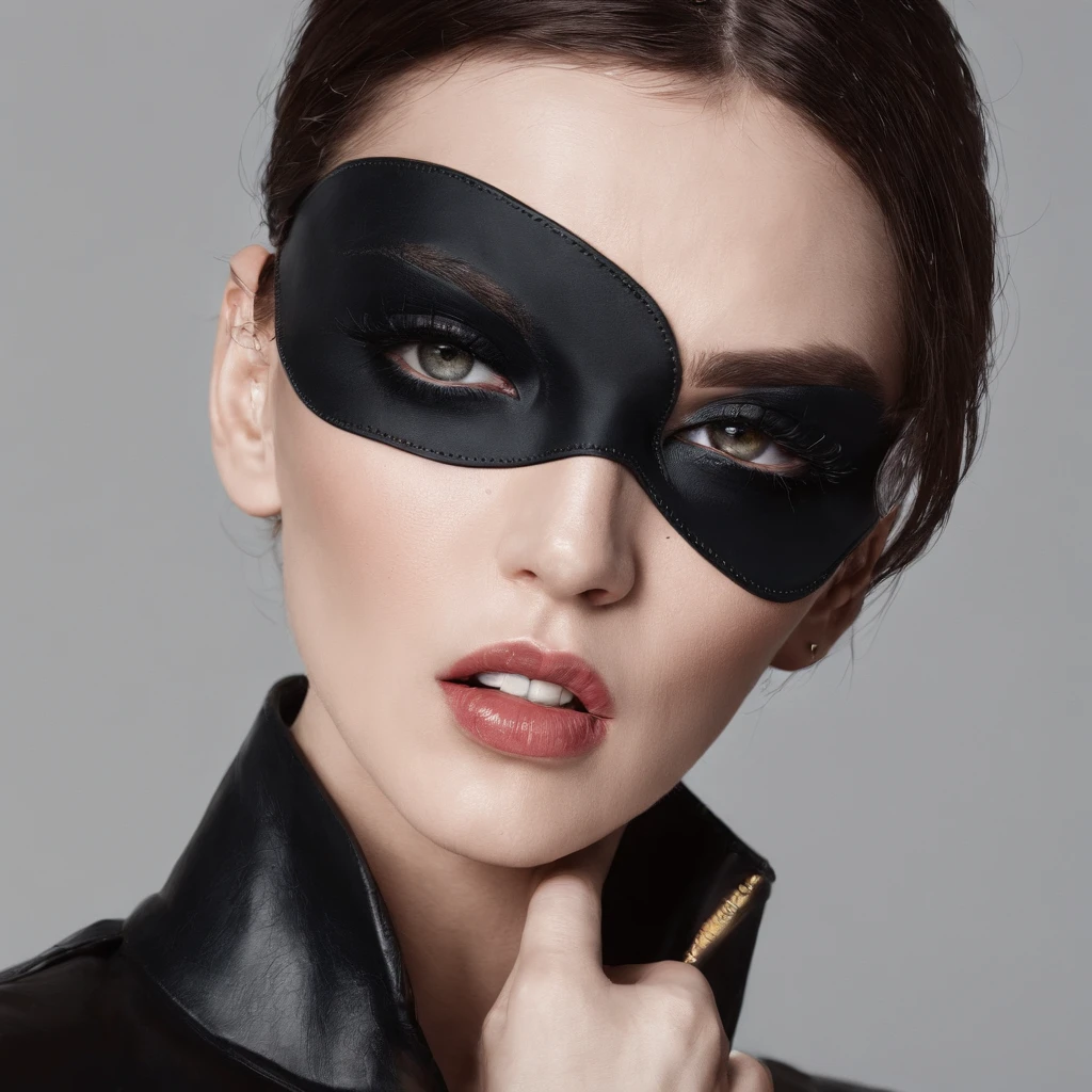 Woman in an eye patch is screaming