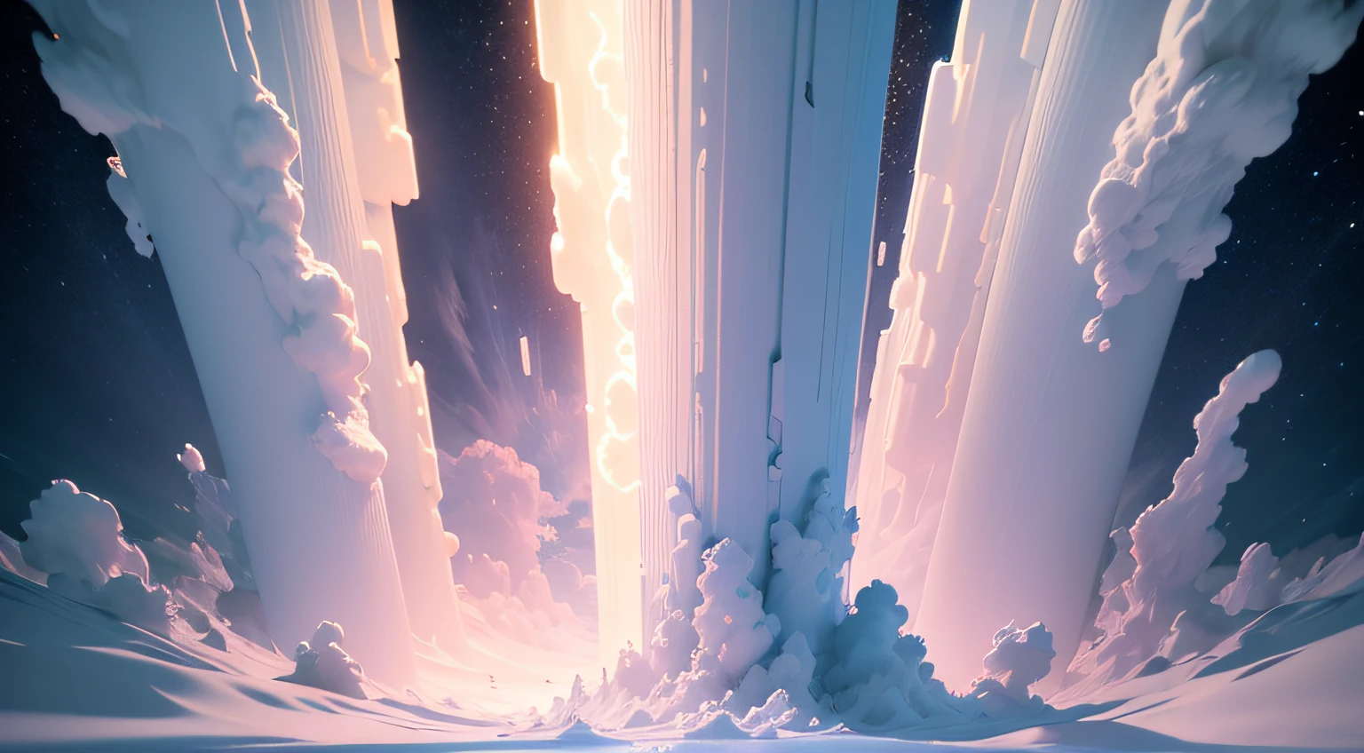 Clouds,foamy, ((NOhumans:1.2)),Abstract images, kosmos,Pillar of Light,Ultra-realistic realism, Pixar style, 3d effect,,Clear Edge Light, Rim Lights, Spotlight, 8K,look from down, spaces, afloat, --v 6