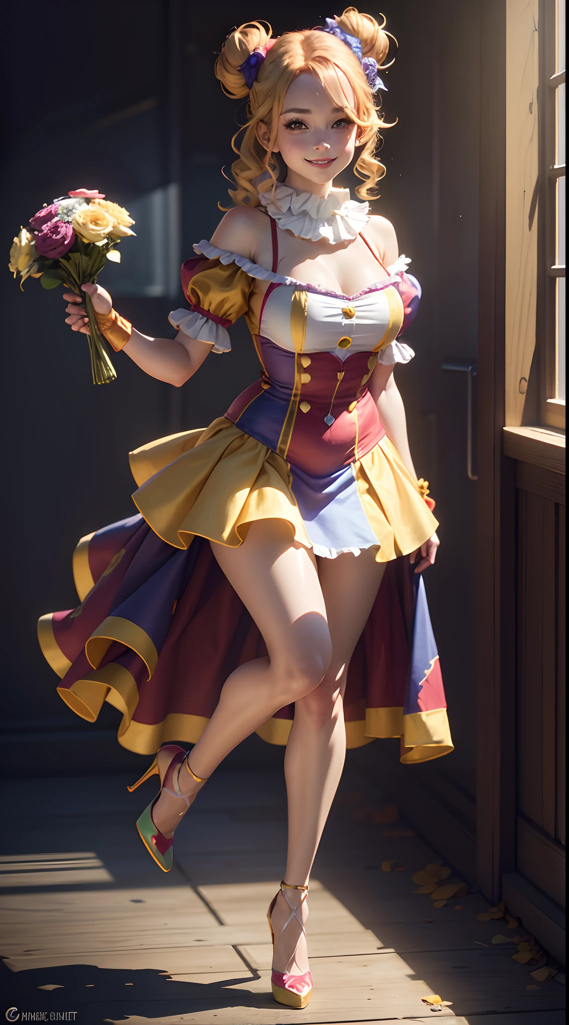 Color palette，painting of a，Dancing maiden