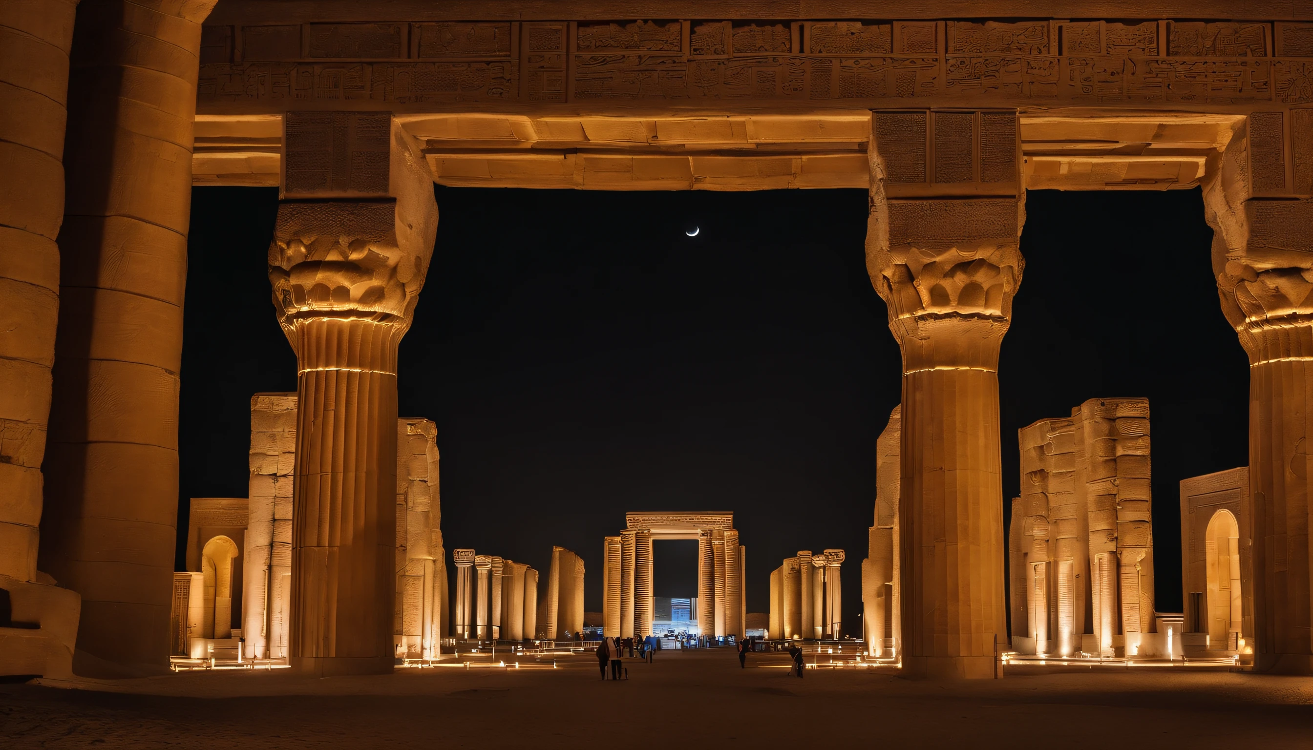 Persepolis of Iran in night mode