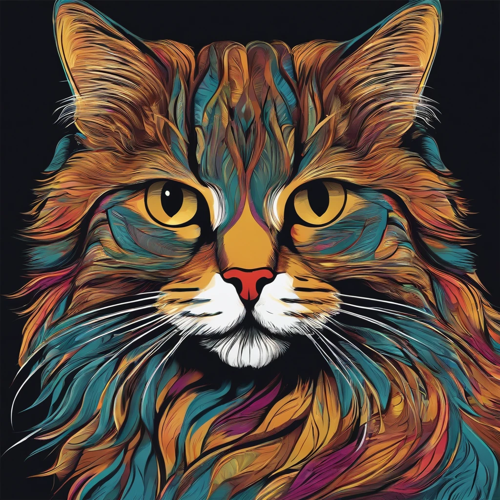 2D vector cat logo