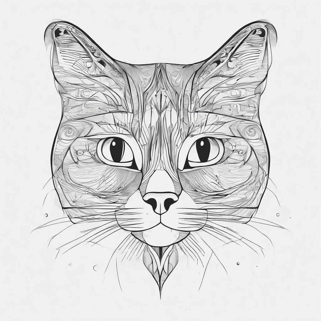 2D vector cat logo