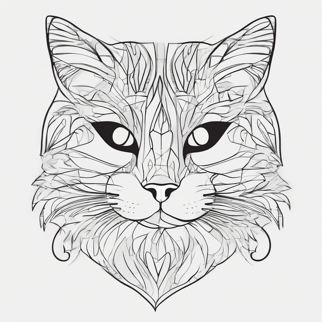 2D vector cat logo