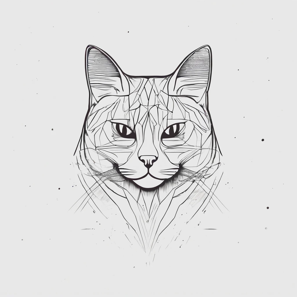 2D vector cat logo