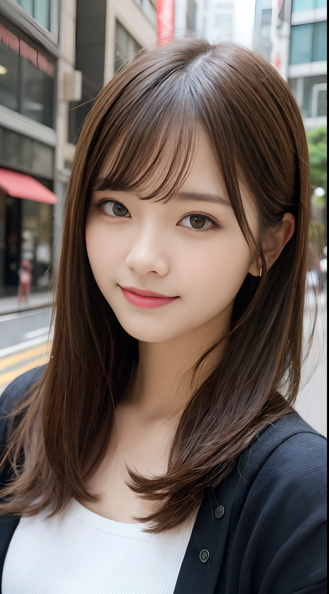 Tabletop, Highest quality, shape, Very detailed, finely, High resolution, 8k wallpaper, 完璧なダイナミックな構shape, Beautiful and exquisite,ランダムなcute髪,,Natural color lip, Bold sexy pose,smile、20-year-old girl、cute、Always blur the background,Perfect and beautiful face,Slim face and figure,Big eyes、Putting on gal makeup,Small face,Shooting from below、smile,Blurred Background,Elegant feminine face、Cyberpunk Fashion、Change pose randomly、Randomly change the shooting angle and position、smile、Top to bottom々Shoot from the right angle and direction、cute、cute顔、heavy rain