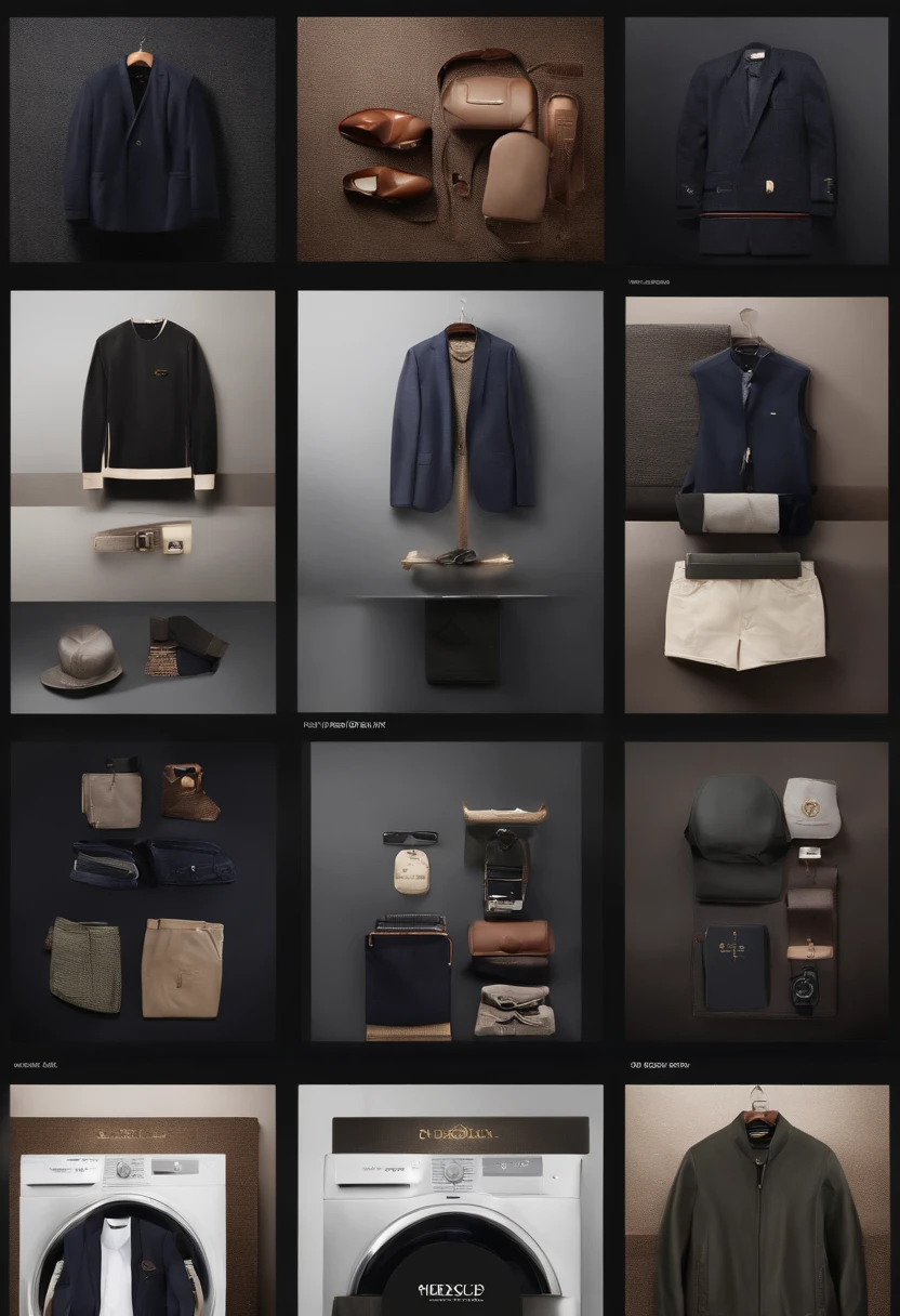 Men's clothing brand logo、Related Cats、Emblem of men's clothing brand of excellent quality、Spectacular designer、Detailed, modern and superior quality Full HD 9k、natural soft light