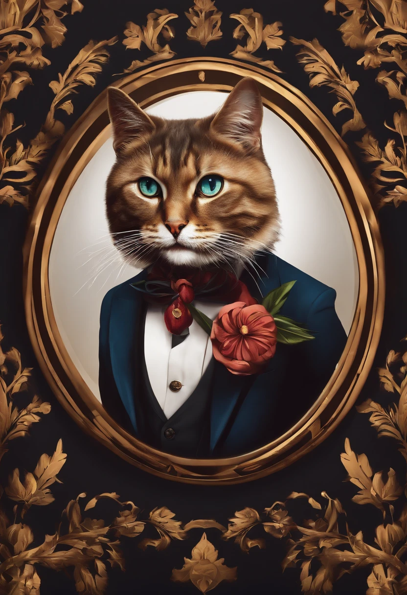 Men's clothing brand logo、Related Cats、Emblem of men's clothing brand of excellent quality、Spectacular designer、Detailed, modern and superior quality Full HD 9k、natural soft light