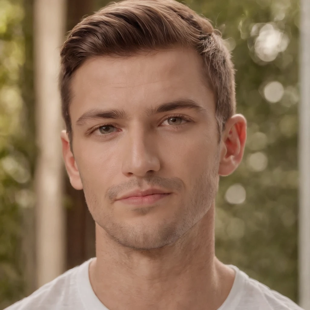 (fotogrdeia: 1.3) de (realidade: 1.4), (((camiseta branca))), (homem careca), super high resolution, (realidade: 1.4), 40 anos, Avatar Masculino luz suave , short hair, Foco Facial, alegre, jovem, confiante, ((fundo cinza)), (((monochrome background))), High definition, Detalhes, Olhando levemente para cima, imagem perfeita, qualidade do filme, Ultra High Definition, Avatar Masculino, lindo homem, jovem e bonito, rosto delicado, elegante e luxuoso