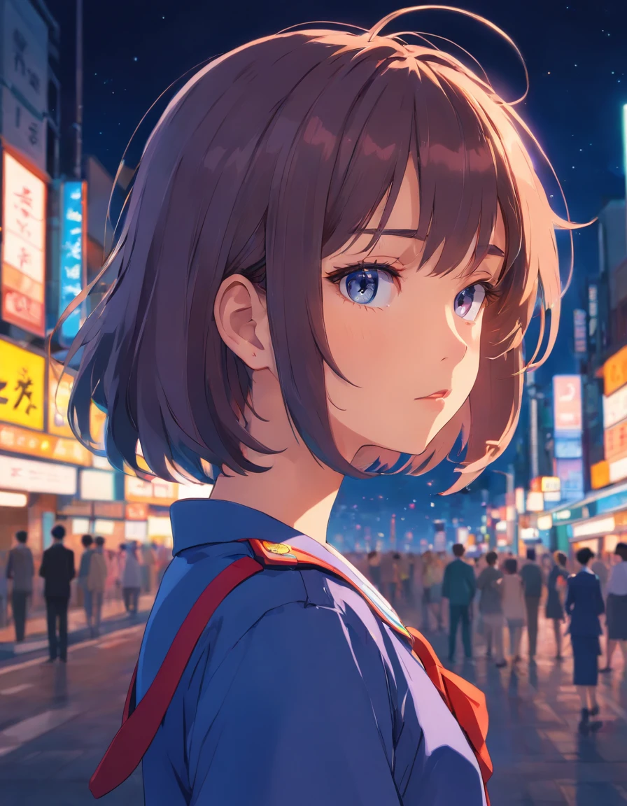 8K, Best Quality, 1girl, (skindentation), Night, (Dark), Clear Background Indoors, (People), Beautiful Bangs, Gorgeous,, (Clothing and Uniform:1.3),Soft Lighting, Attractive, Dark Room, (Mouth Closed:1.2, Beautiful Eyes, Detailed Eyes, Detailed Iris, Beautiful Lips, Beautiful Nose, Beautiful Face),(Primary Colors:1.5)