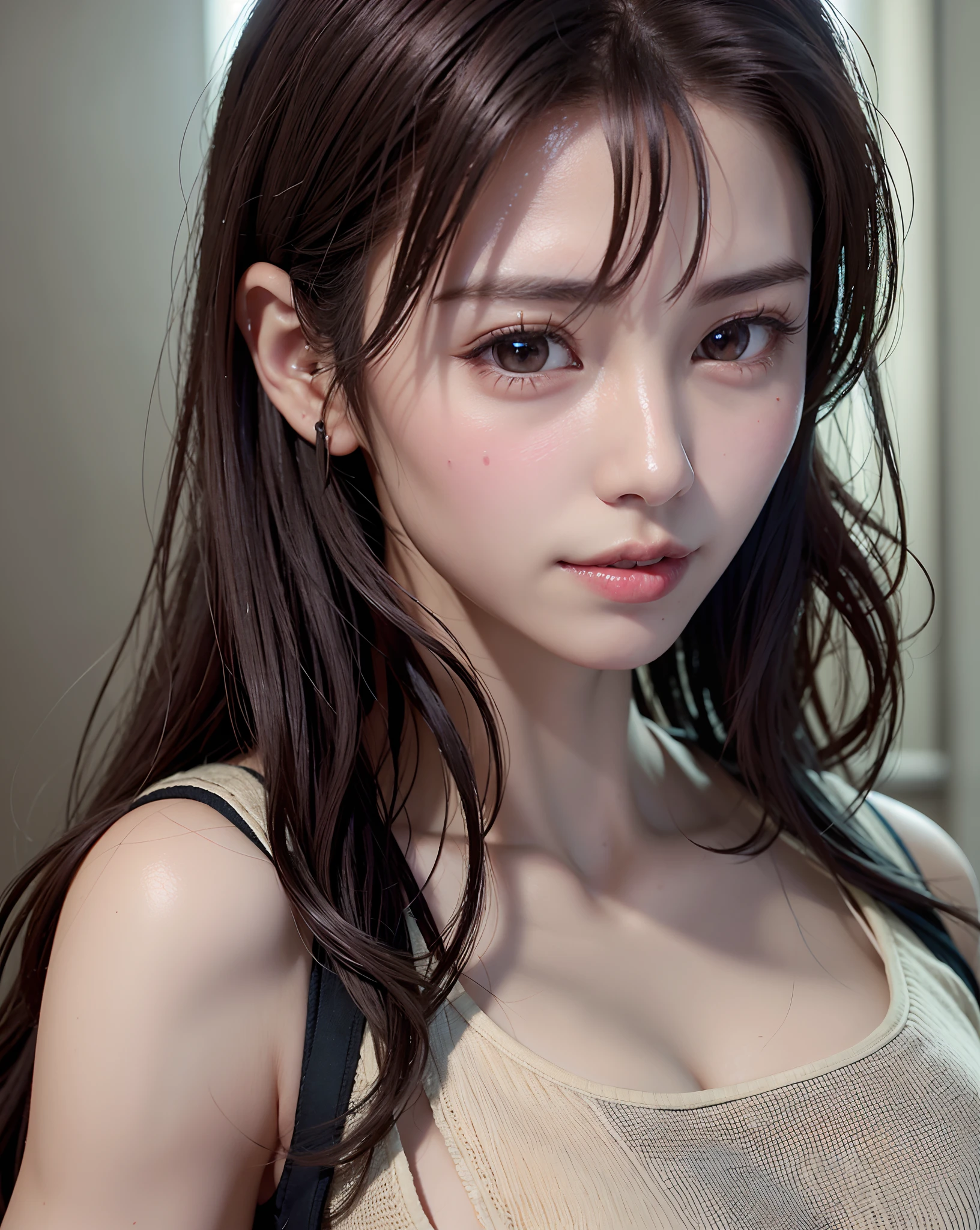 8K, Best Quality, Masterpiece, Ultra High Resolution, (Realism: 1.4), Original Photo, (Realistic Skin Texture: 1.3), (Film Grain: 1.3), (Selfie Angle)