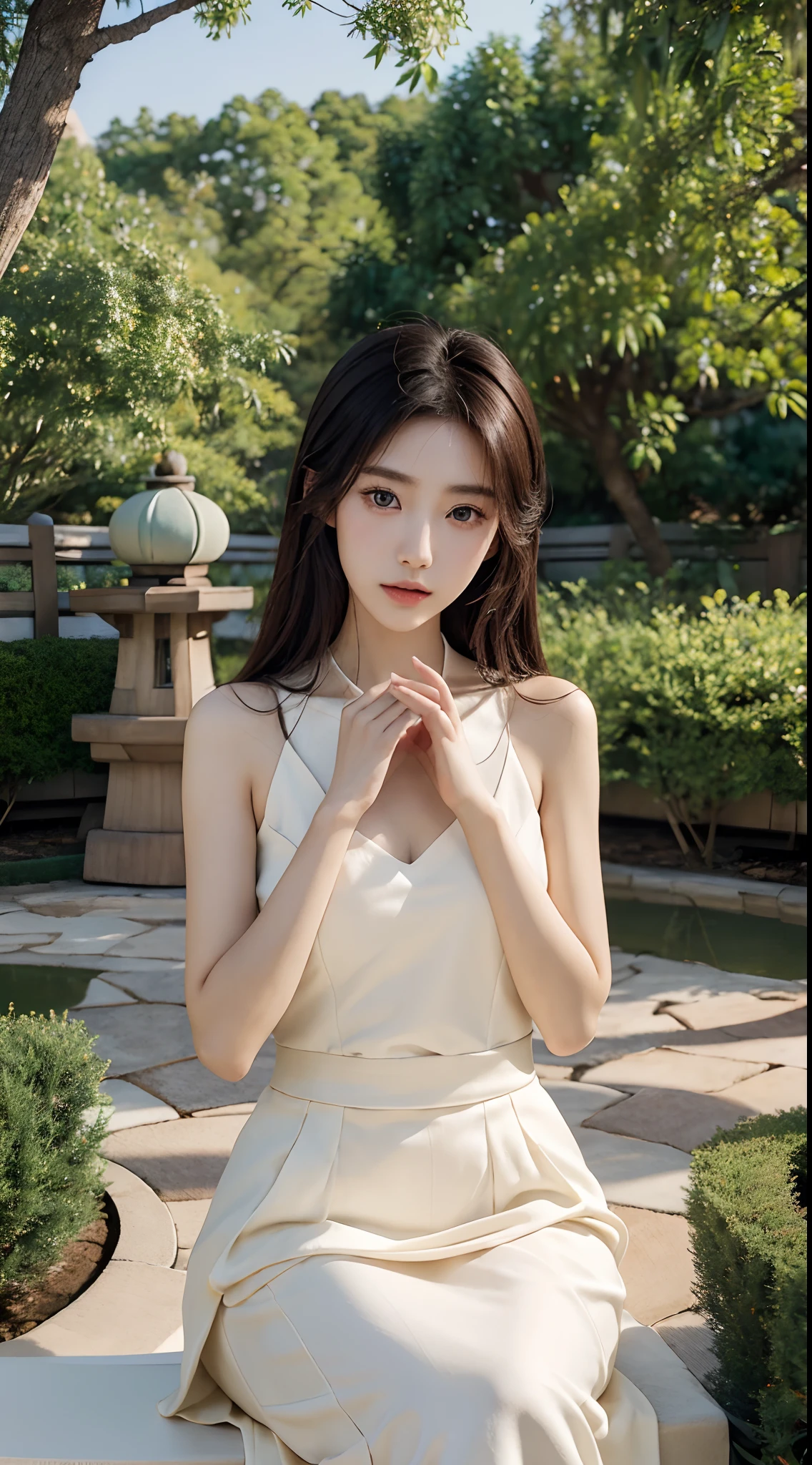 ((Straight bangs、Princess Bang)),((Very heavy、Voluminous bangs:1.1)),((very long、Very heavy、Very voluminous side locks:1.1)), Hime cut、Straight bangs hairstyle、Round face and ugly bangs、Long hair with ugly bangs、The bangs are cut straight、(masterpiece、highest quality:1. 5), (Ultra-fine 8K CG:1.4), (hyperRealistic:1.25), (PhotoRealistic:1.25), (Realistic:1.4), (View Top:1.35), (Rear view),(look back), (smile1.3)、 1 japanese beautiful girl, 19 years old, Supermodel, Japanese Idols, (smile)、 (Floral dress on off-shoulder white background:1.1),( Girl standing on balcony of old castle:1.4), (A European castle is hazy in the background.),nipple、