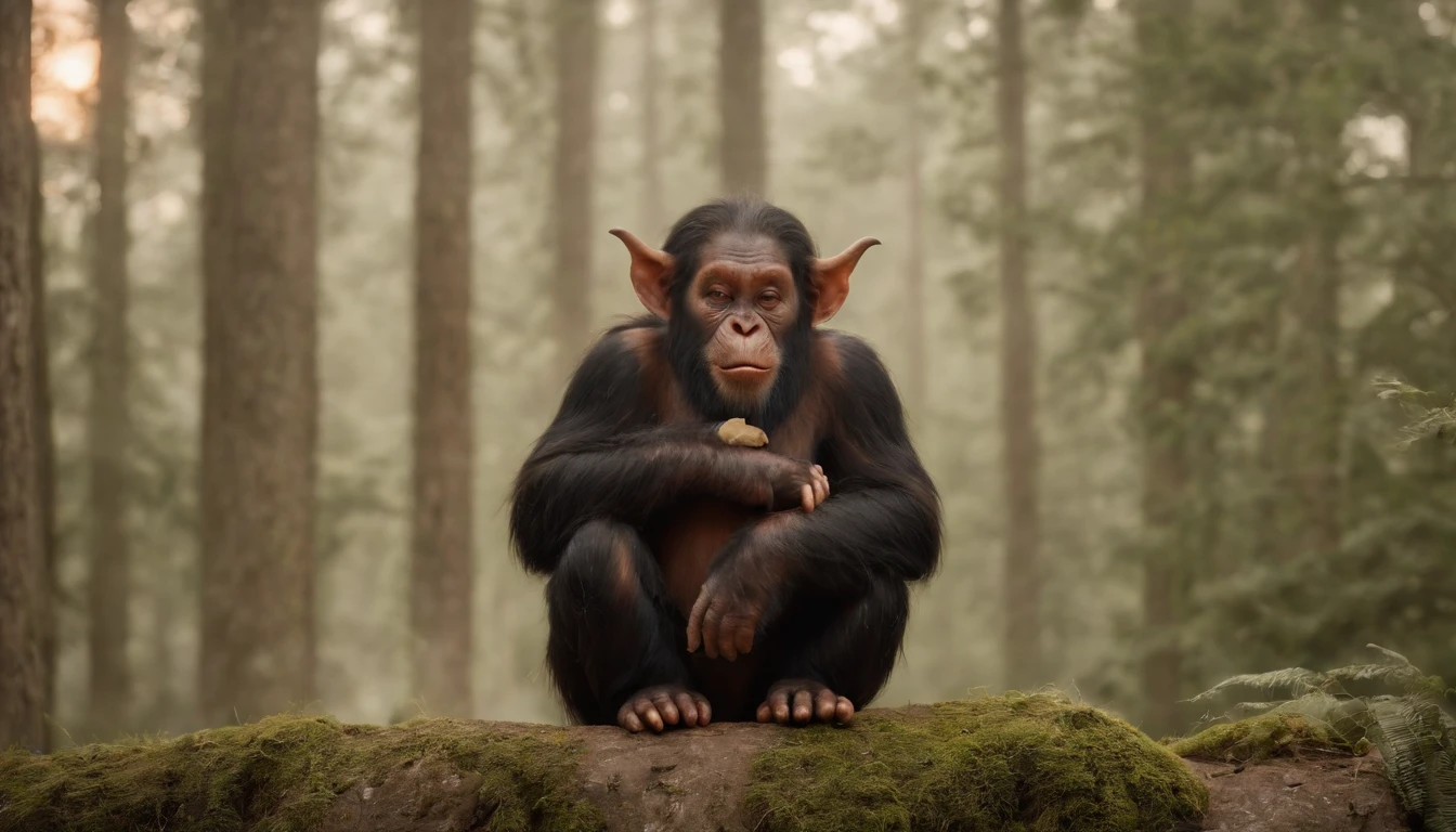Monkey eating banana in WW2 --auto --s2