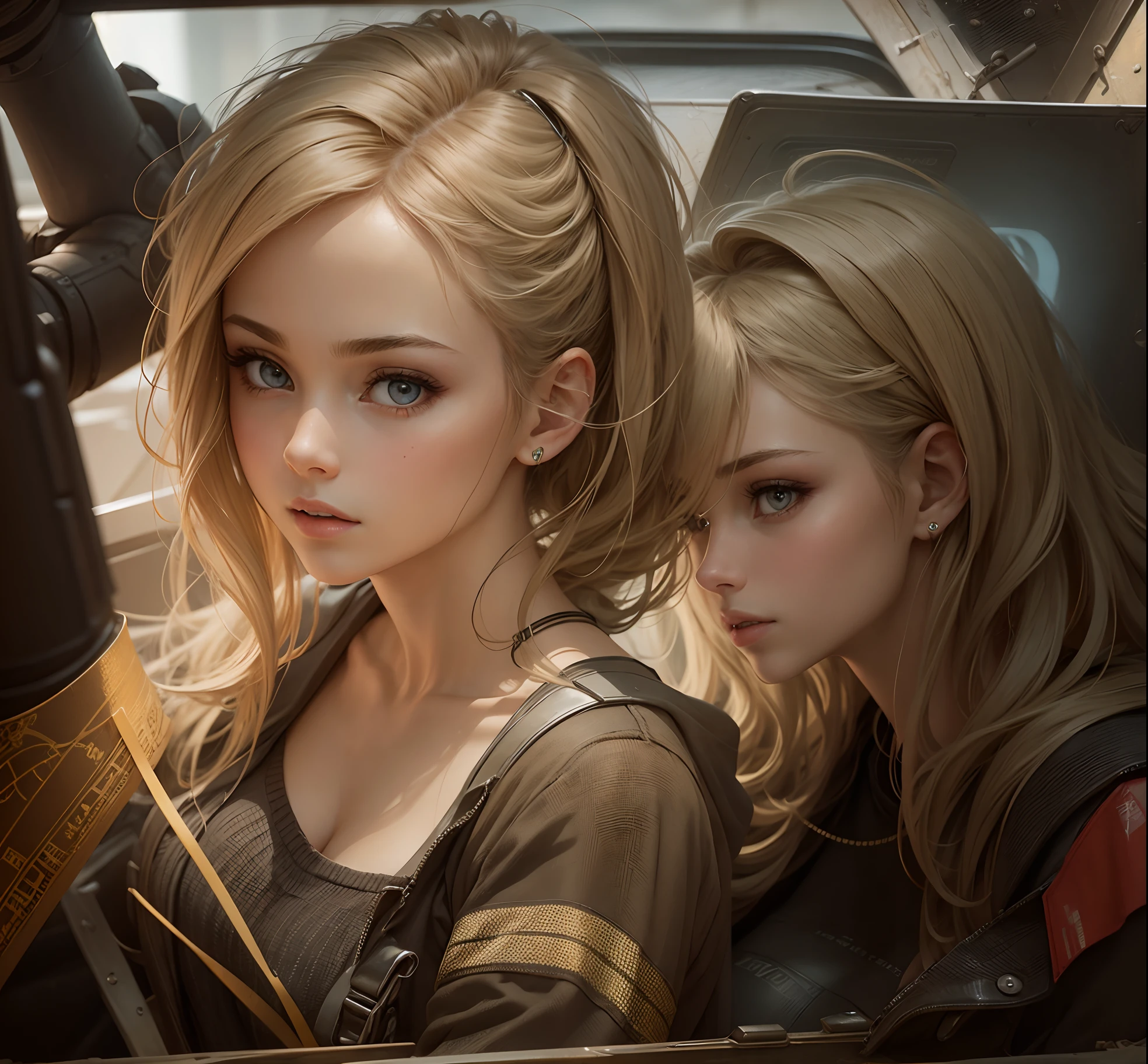 quadratic element,a beauty girl