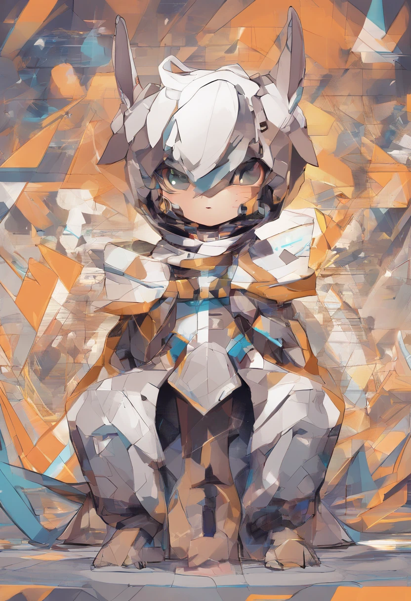 (Chiwawa ),(Best Pose),(best angle), (Better representation), Eduardo Cobra Acor Chorchoament ,Multidimensional geometric wall portrait, Artistically, Chibi,yang08k, Beautiful fece, colouring,
