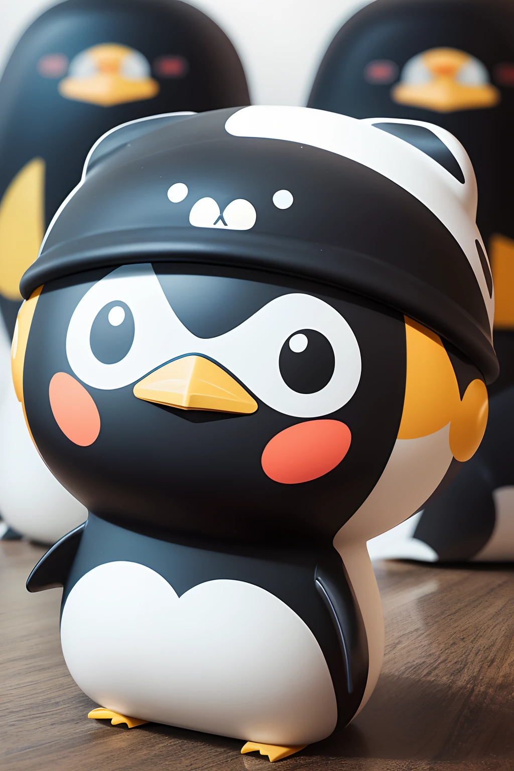 hightquality、masterpiece、pop-art、Cute Penguins、a sticker、illustratio、black backgrounds