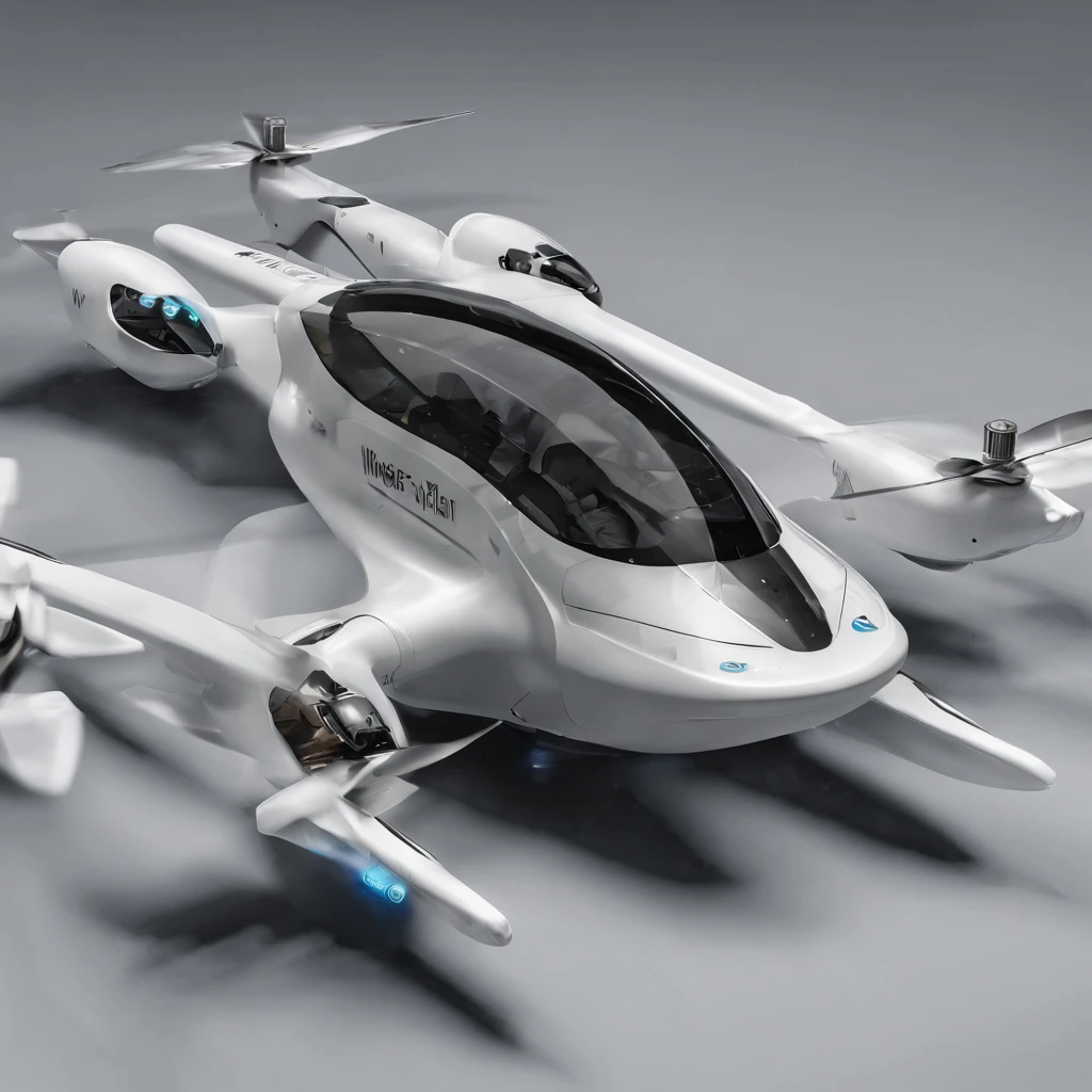 Imagine an eVTOL (Electric Vertical Takeoff and Landing Vehicle) that blends futuristic aesthetics with nuances of contemporary reality. The design should radiate modernity, yet without losing the sense that it can be produced and operated in today's world.

Body: The main structure of the eVTOL will have aerodynamic lines and a sleek construction, suggesting speed and efficiency. The fuselage will showcase a combination of matte and glossy surfaces, with subtle LED details that serve not only as flight indicators but also as aesthetic elements.

Wings and Rotors: The wings will be retractable to enable efficient operation both in VTOL mode and in horizontal flight. The rotors, incorporating the latest electric propulsion technology, will be designed to minimize noise, a common issue in traditional VTOL aircraft.

Cockpit: The cabin will offer broad visibility with a minimalist approach to controls, favoring touch and holographic interfaces. The sense of space is crucial, so the use of transparent and reflective materials will help to amplify the interior.

Connectivity: Embedded in the design will be a cutting-edge connectivity system, ensuring the eVTOL is always in sync with air traffic updates and weather conditions.

Sustainability: Keeping in mind today's reality, the design will emphasize sustainability. This will include recyclable materials and a high-efficiency battery that can be charged through renewable energy sources.

This eVTOL will not only be a means of transport but a statement, representing a vision of a near future where urban air mobility is seamlessly integrated into our daily lives.