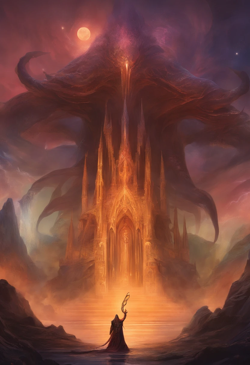 wide wide shot, Action, Epic composition, Photo Supreme (Cthulhu Bishop:1) Order of Kthullovcraft