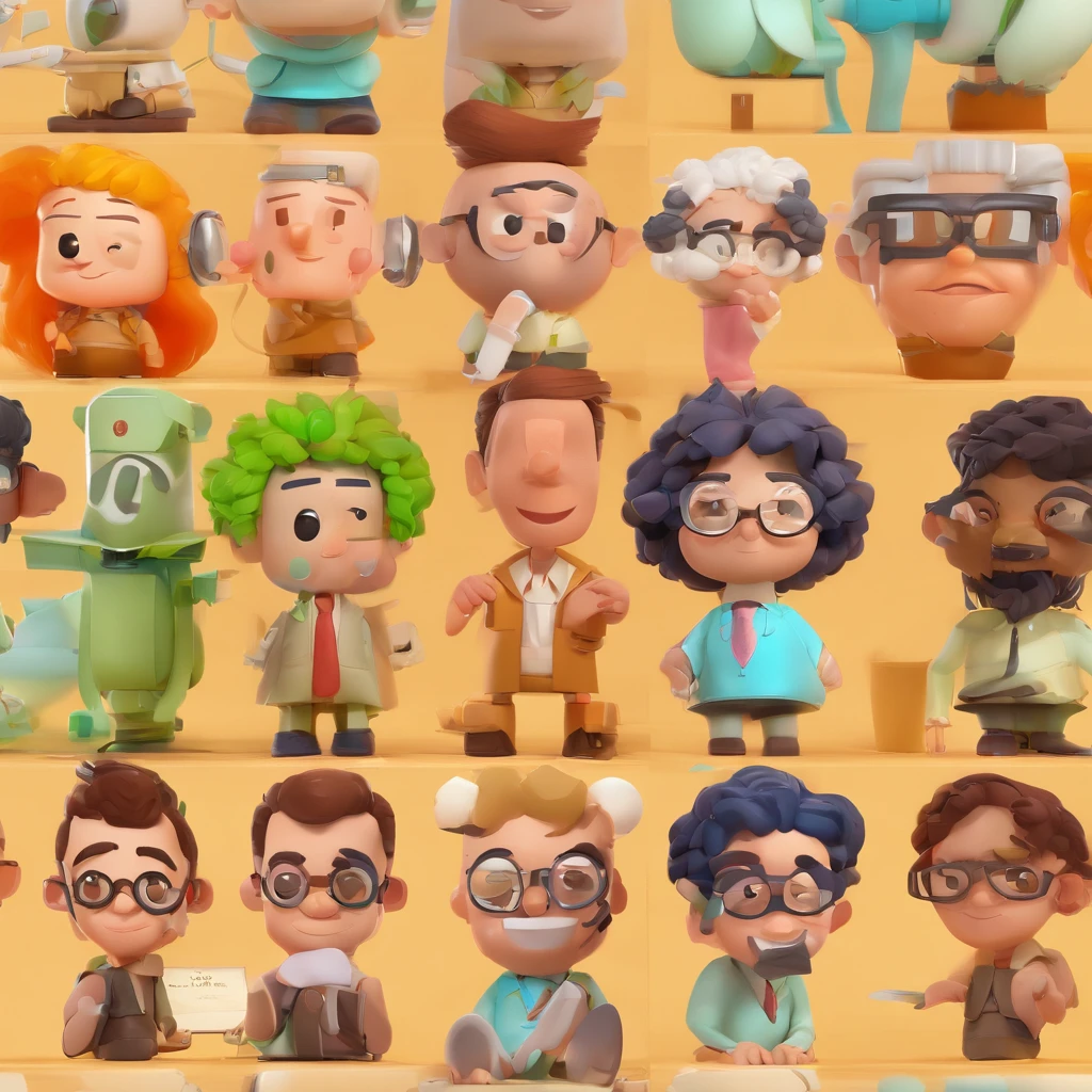 Crie um avatar chibi de Albert Einstein,Destaque seu rosto,Ao mesmo tempo,, Elements are expertly incorporated to represent artificial intelligence. Maintain Einstein's key facial features, Like your characteristic hairstyle and glasses, But infuse it with subtle artificial intelligence hints, dando-lhe um cocar futurista, Like a cute AI headset or glasses with a digital screen,Displays advanced algorithms. The goal was to create an Einstein chibi with a recognizable face,Ao mesmo tempo,, suggests a connection to AI technology.