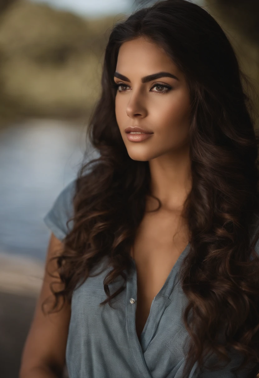 SEART, por favor, Create a realistic image of a young Latina between the ages of 20 and 25. Esta mujer debe ser naturalmente hermosa y atractiva sin exageraciones. Sus rasgos faciales deben reflejar la autenticidad y la diversidad de la belleza latina. Su cabello y su maquillaje deben ser sutiles y realistas. The image should convey a sense of grace and innate attractiveness, sin la necesidad de exageraciones artificiales