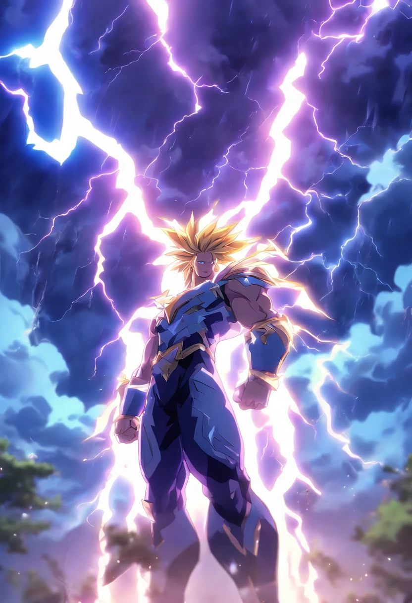 (((Holding lightning)))best quality, very high resolution, 4K detailed CG, master piece, Greek mythology, Zeus, god of lightning, lightning, thunder, vegetable garden, Greece, agriculture, Greek ruins in the background, Greek garden, Greek columns,((Holding lightning in hand)),Roman mythology,god Jupiter,aesthetics,Beautiful image,centered on the screen