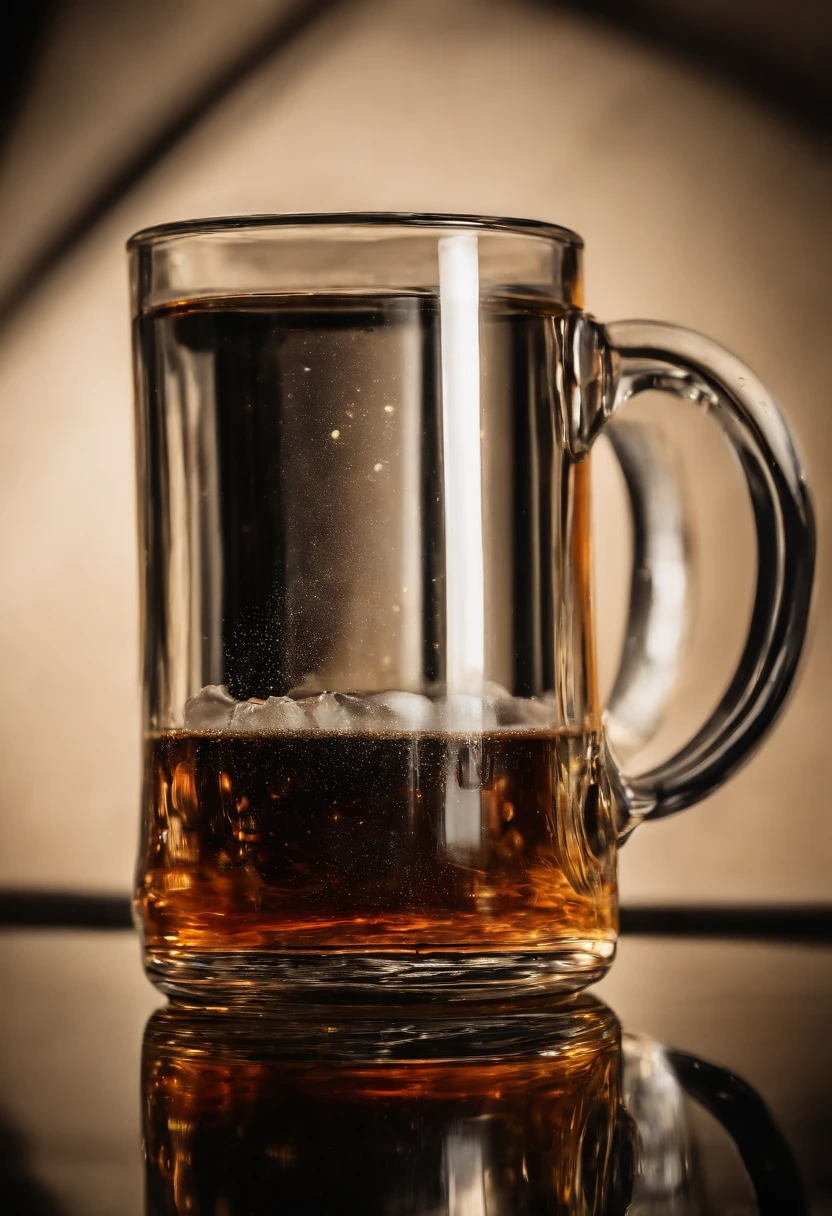 The entire universe is contained in a glass mug, ultrarrealista, ultra-detalhado, lighting dramatic, 4k, universo, magica