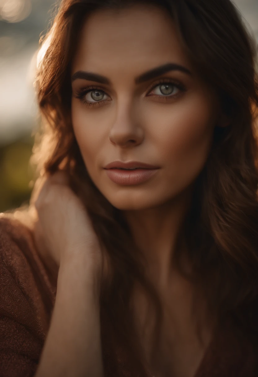 (best quality,4k,8k,highres,masterpiece:1.2),ultra-detailed,(realistic,photorealistic,photo-realistic:1.37),portrait,Veronica,beautiful detailed eyes,beautiful detailed lips,extremely detailed face,longeyelashes,beautiful brunette,gentle smile,soft lighting,natural setting,vivid colors,bokeh
