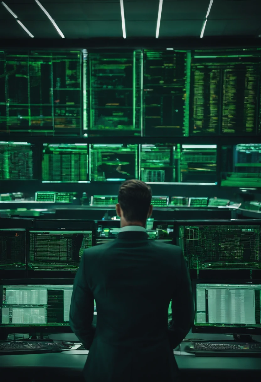 Corporate Security, internacional, LGPD, Centro de controle, Blade Panels, verde, Escuro, tecnologia, dados digitais, Data Security