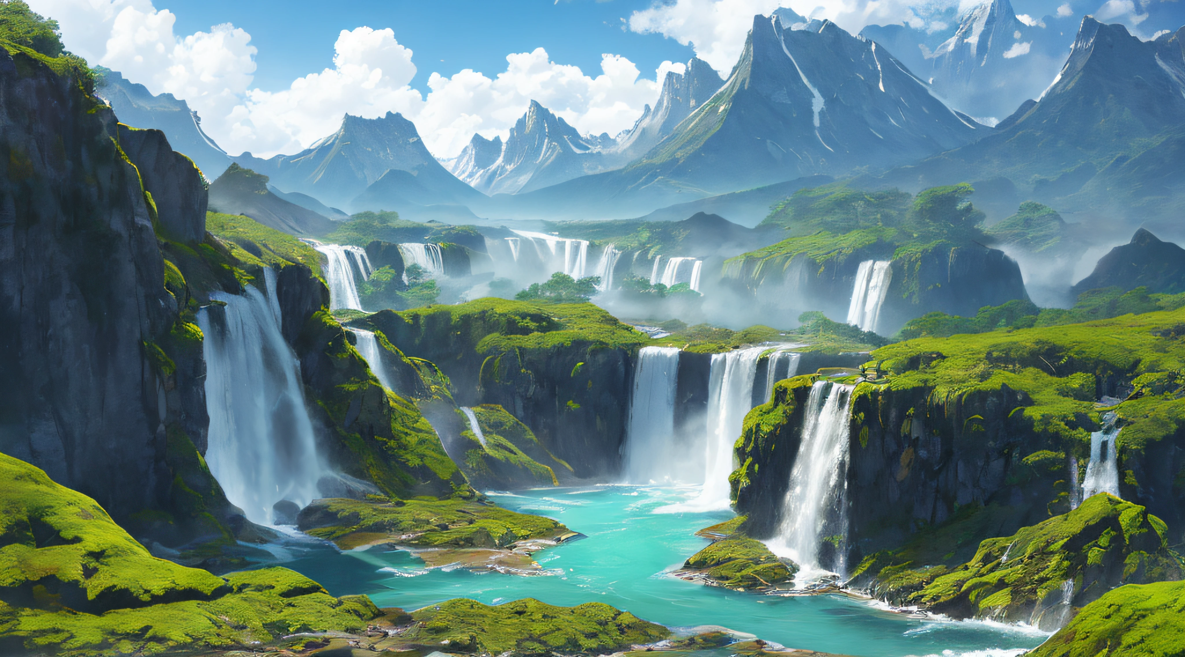 Transport yourself to a mystical island where the waterfalls flow upwards and the mountains are made of glass.