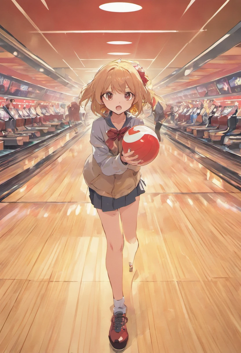 People enjoy different activities bowling,