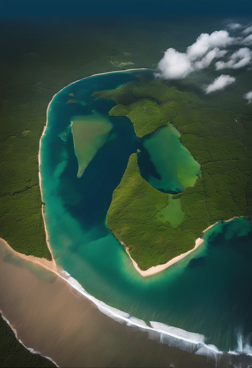 beautiful Srilanka satellite view