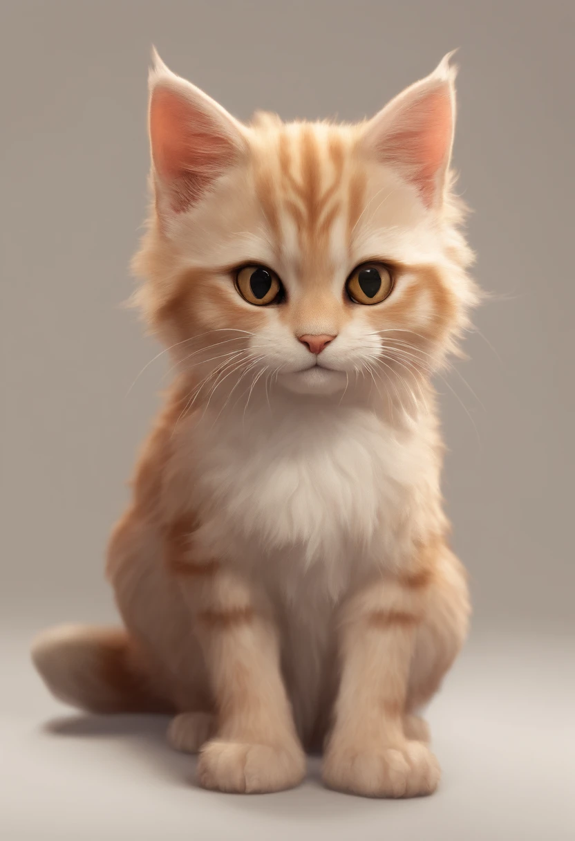 (Best quality,4K,8K,A high resolution,Masterpiece:1.2),Ultra-detailed,(Realistic,Photorealistic,photo-realistic:1.37),A cute little cat trembled slightly,Soft fur texture,Delicate paw pads,Expressive eyes,Cute twitchy beard,Hints of vulnerability,Gently wagging tail,playful pose,Art cat illustration,Subtle color palette,Natural lighting