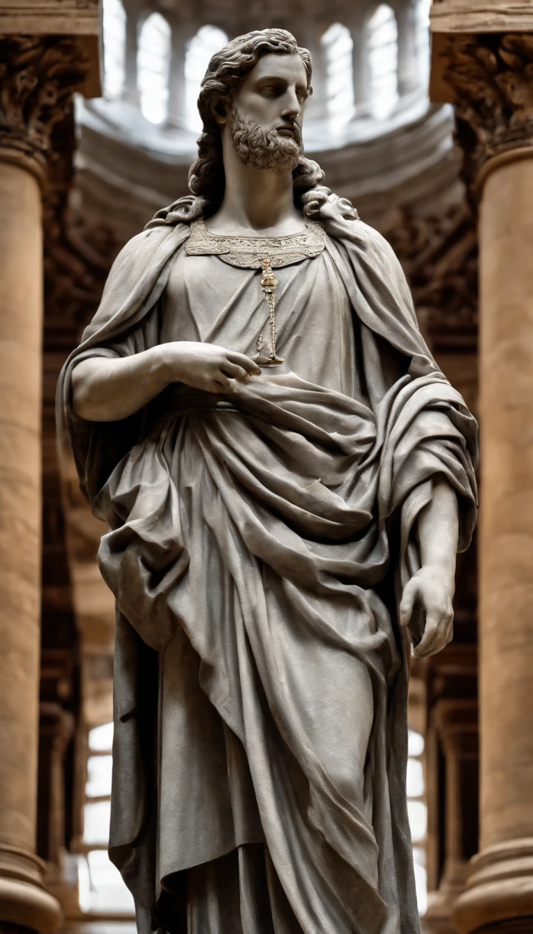 A statue in the church