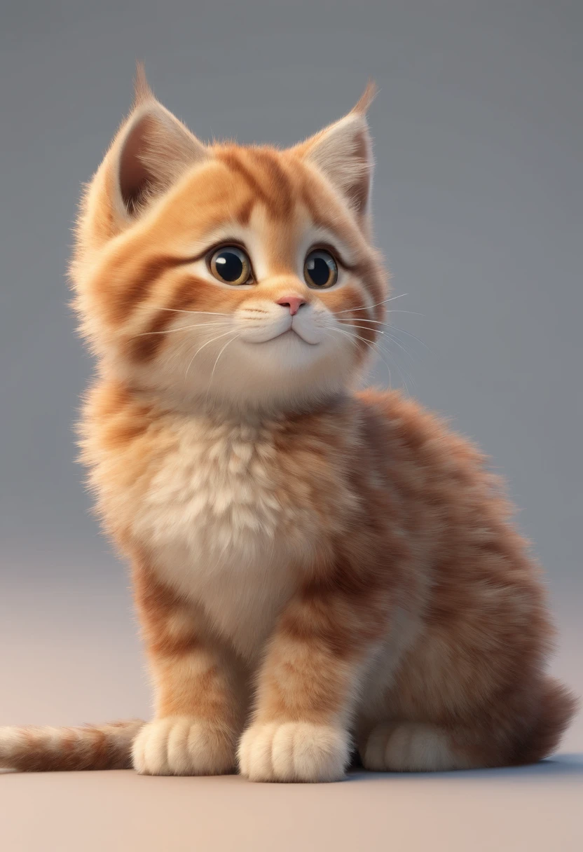 (Best quality,4K,8K,A high resolution,Masterpiece:1.2),Ultra-detailed,(Realistic,Photorealistic,photo-realistic:1.37),A cute little cat trembled slightly,Soft fur texture,Delicate paw pads,Expressive eyes,Cute twitchy beard,Hints of vulnerability,Gently wagging tail,playful pose,Art cat illustration,Subtle color palette,Natural lighting
