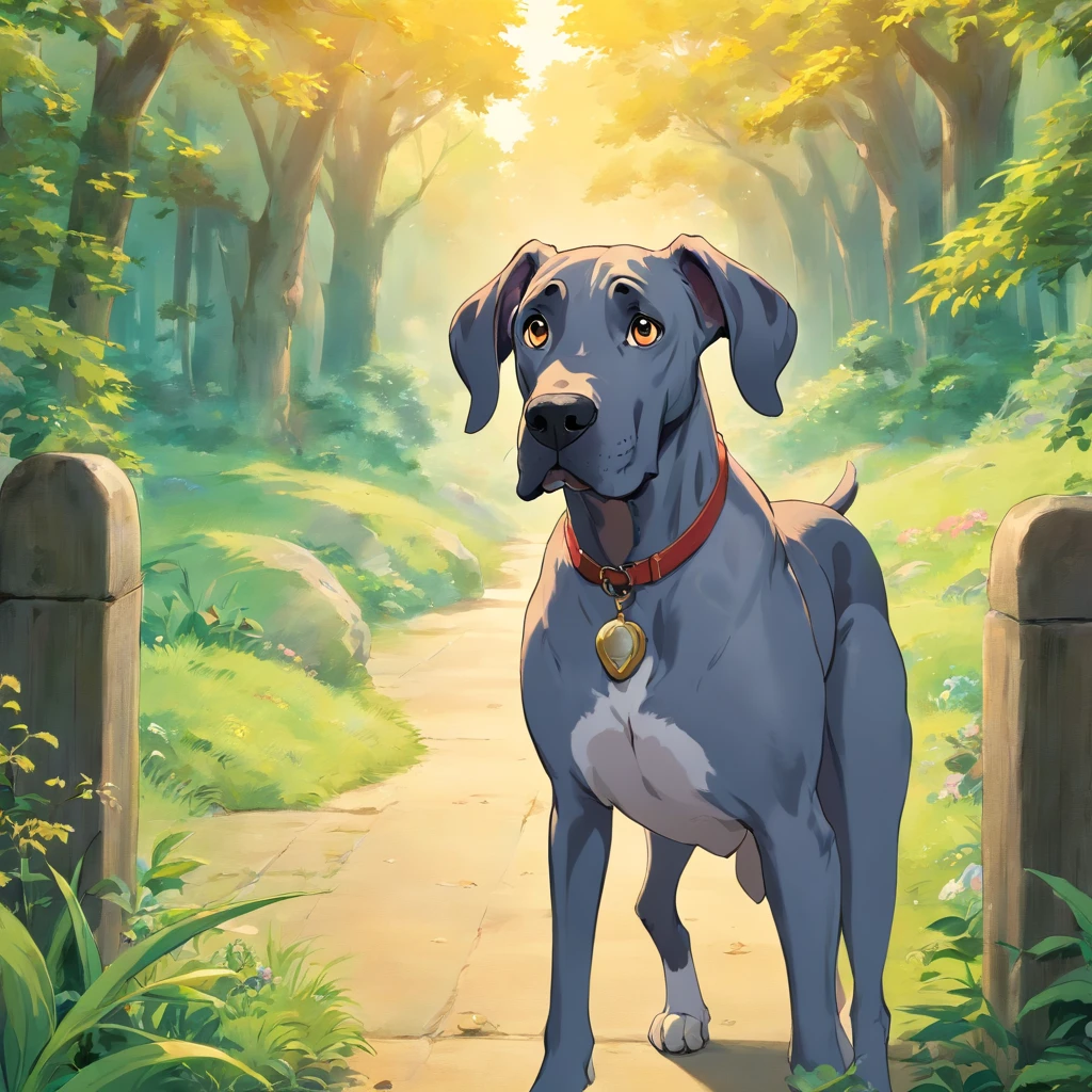 A Great Dane looking at the camera with a look of surprise and confusion, Mirando con la