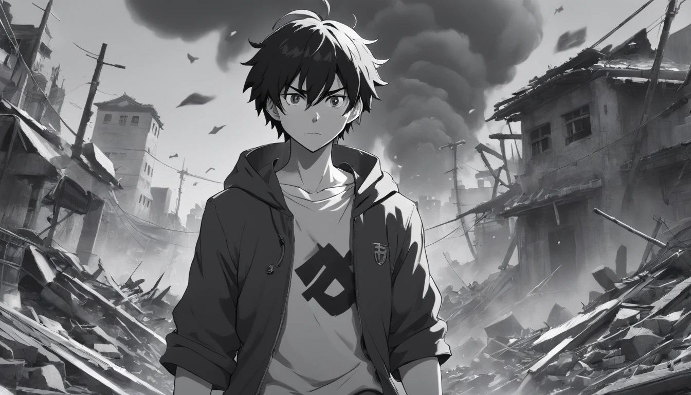 An 8K image of a stylish and eye-catching anime hero in a black and white filter, showing his actions to save the world, fighting villains and showing kindness. The image has perfect lighting and vibrant illustrations, with maximum quality and attention to detail of the hero's face and human features. The character is portrayed in a post-apocalyptic setting of destruction and terror, ensuring maximum realism and easy understanding of the character and his surroundings.
A visually stunning and highly detailed 8K image of a male anime hero, retratado em preto e branco com uma roupa distinta e atraente. The image captures the hero's sequential actions to save the world, fight villains and show kindness. The illustration displays creative, easy-to-understand representations of the character's face and human traits, in a realistic and apocalyptic scenario of destruction and terror.
A high-quality black and white image with 8K resolution, showing a charismatic and stylish male anime hero. The image captures the hero's sequential acts to save the world, waging epic battles against villains and demonstrating kindness. Illustrations prioritize creativity and clarity, allowing easy understanding of the character and his surroundings. The hero is depicted in an eye-catching outfit, Set in a post-apocalyptic landscape of destruction and terror, with maximum realism and detail.